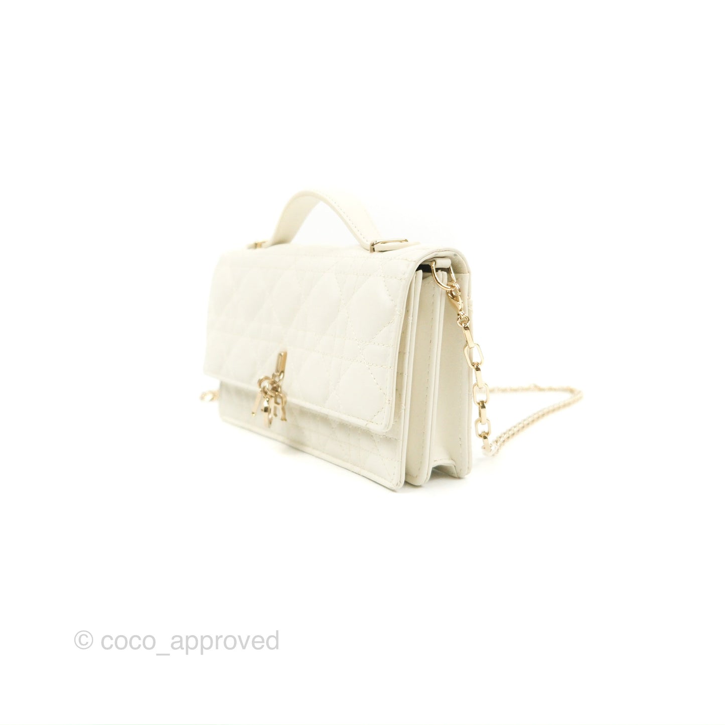 Dior Miss Dior Mini Bag Ivory White Cannage Lambskin