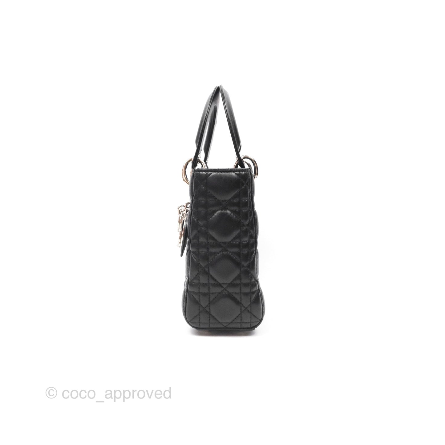 Christian Dior My ABCDior Lady Dior Black Lambskin Silver Hardware