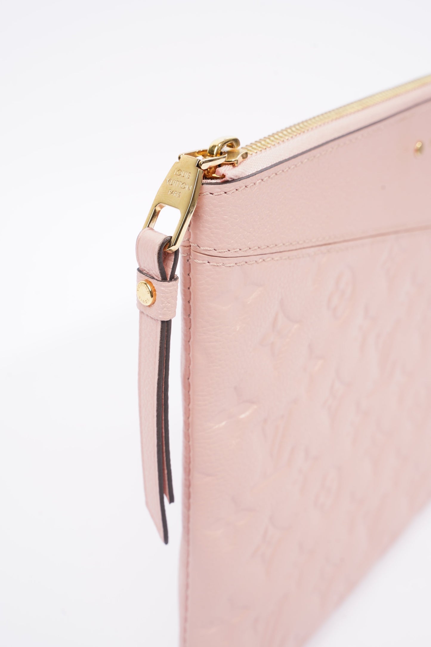 Louis Vuitton Womens Daily Pouch Pink Empreinte Leather