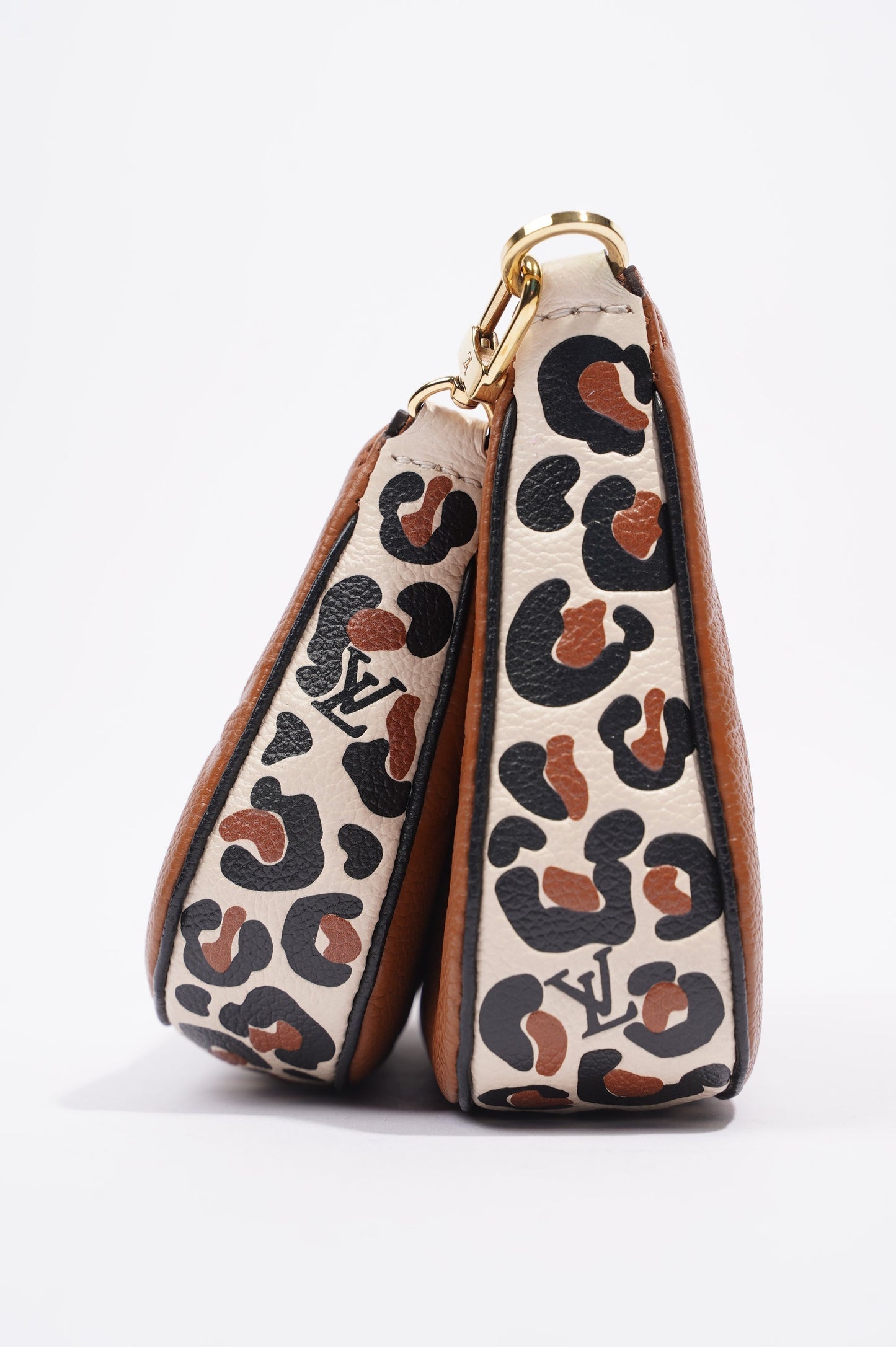 Louis Vuitton Womens Multi Pochette Accessoires Tan / Leopard