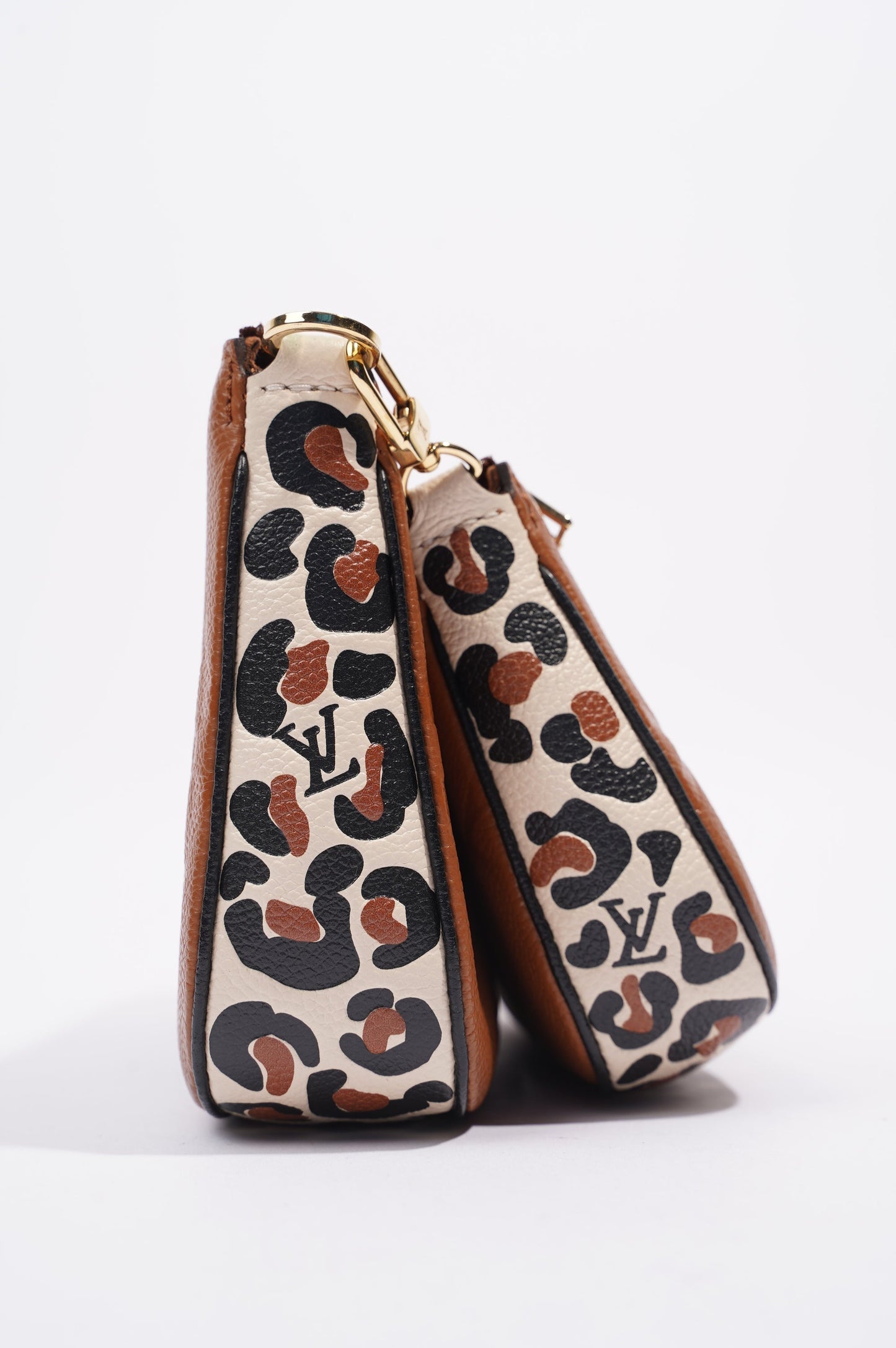 Louis Vuitton Womens Multi Pochette Accessoires Tan / Leopard