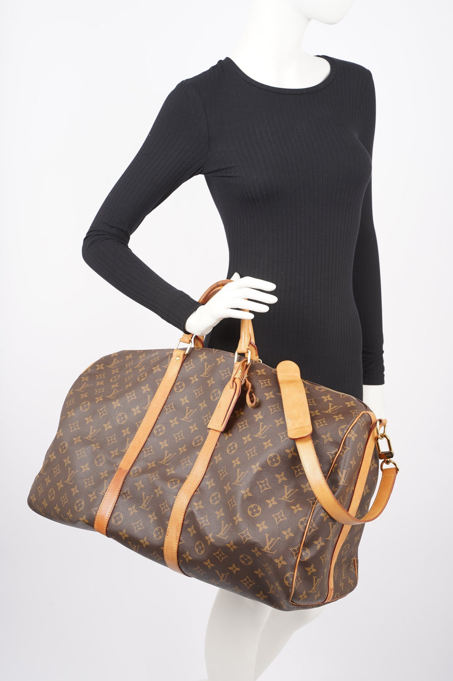 Louis Vuitton Womens Keepall Bandouliere Monogram 55