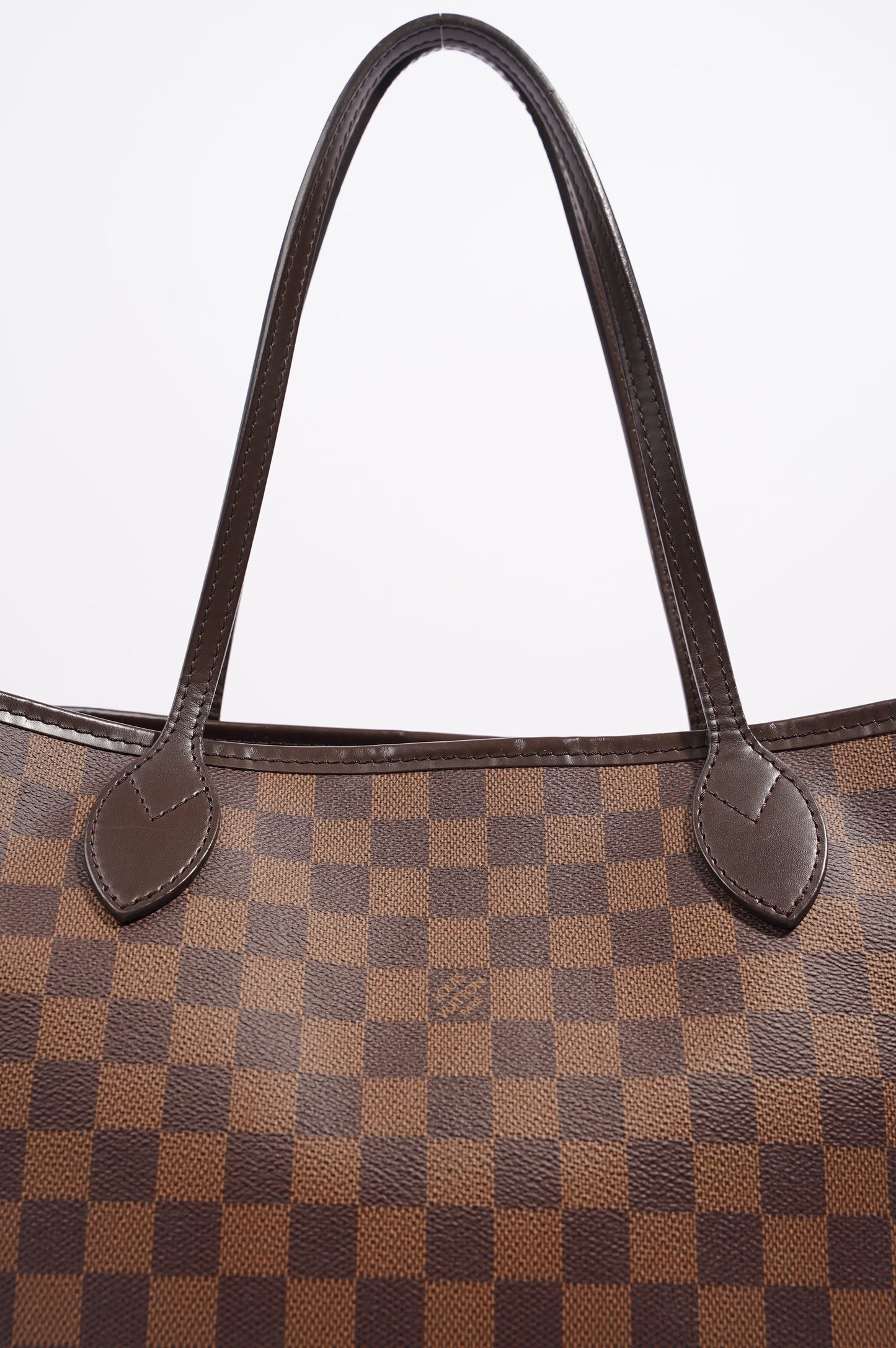 Louis Vuitton Womens Neverfull Bag Damier Ebene Canvas MM
