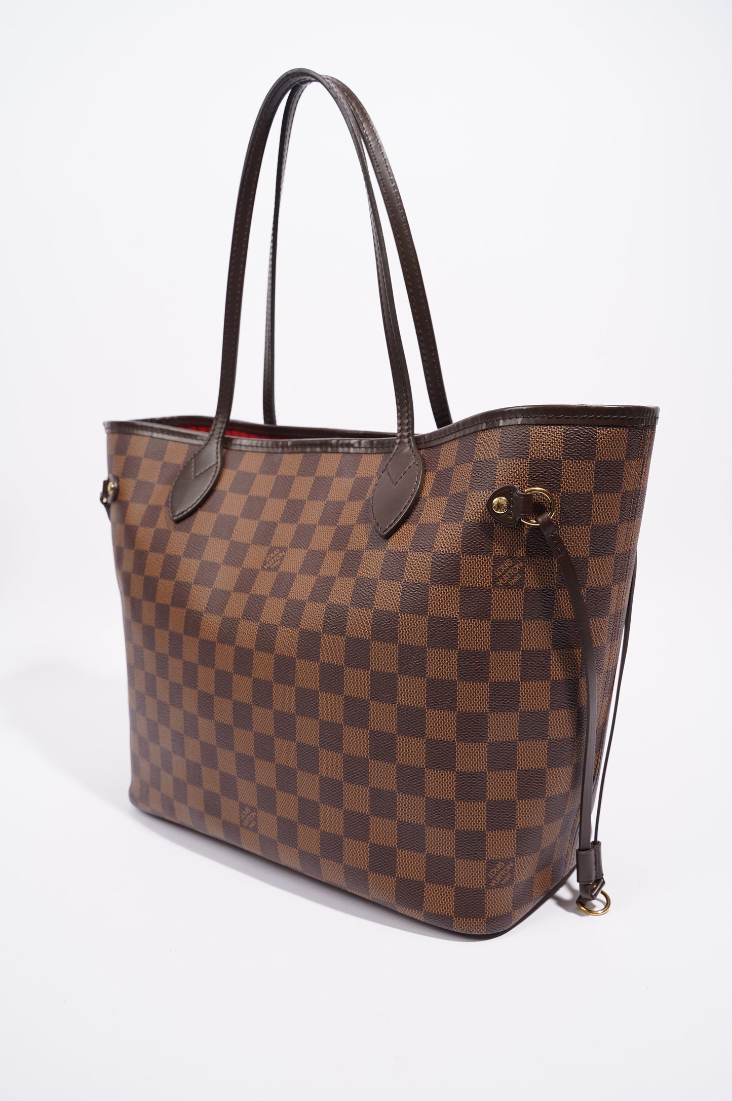 Louis Vuitton Womens Neverfull Bag Damier Ebene Canvas MM