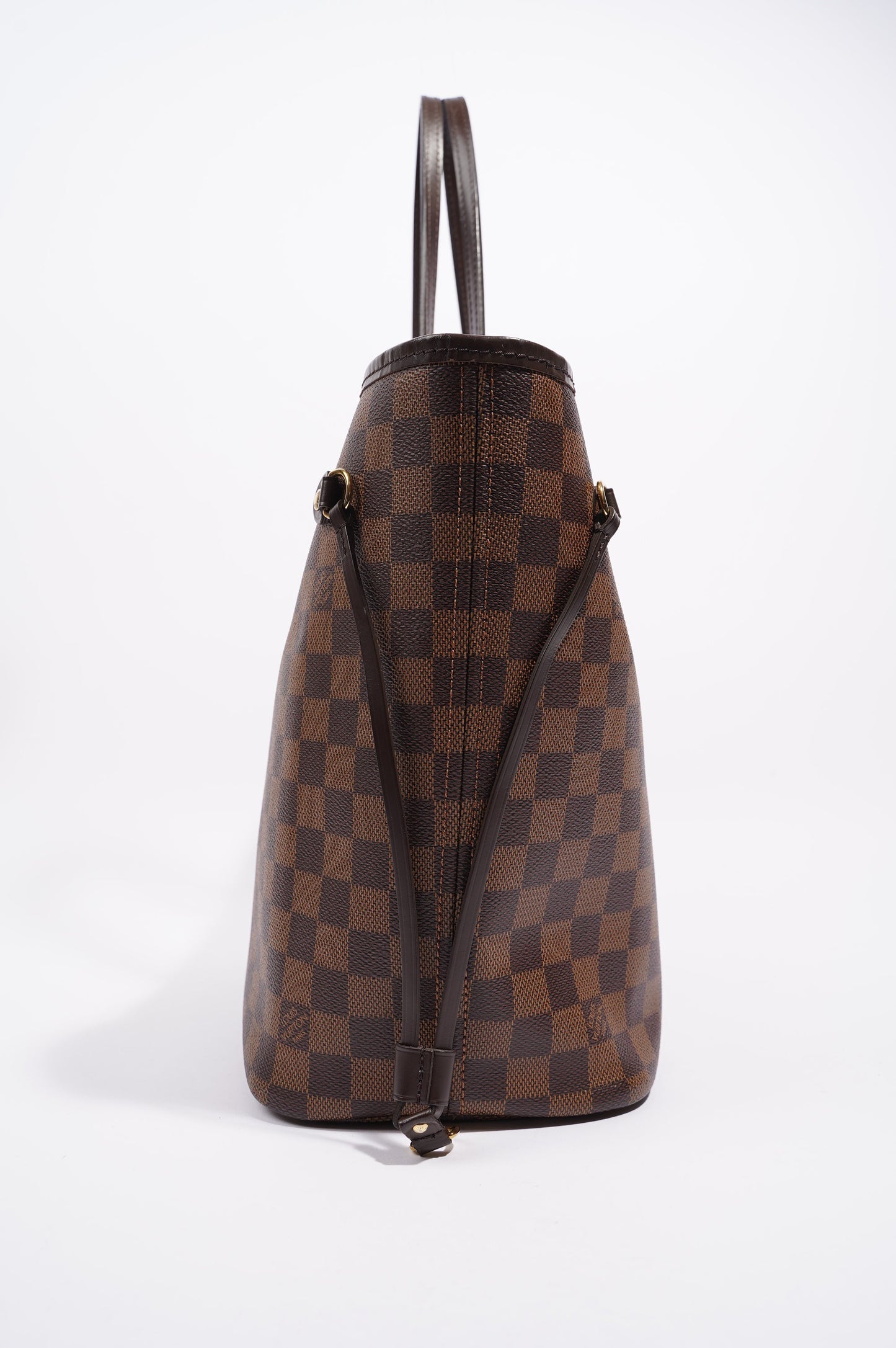 Louis Vuitton Womens Neverfull Bag Damier Ebene Canvas MM