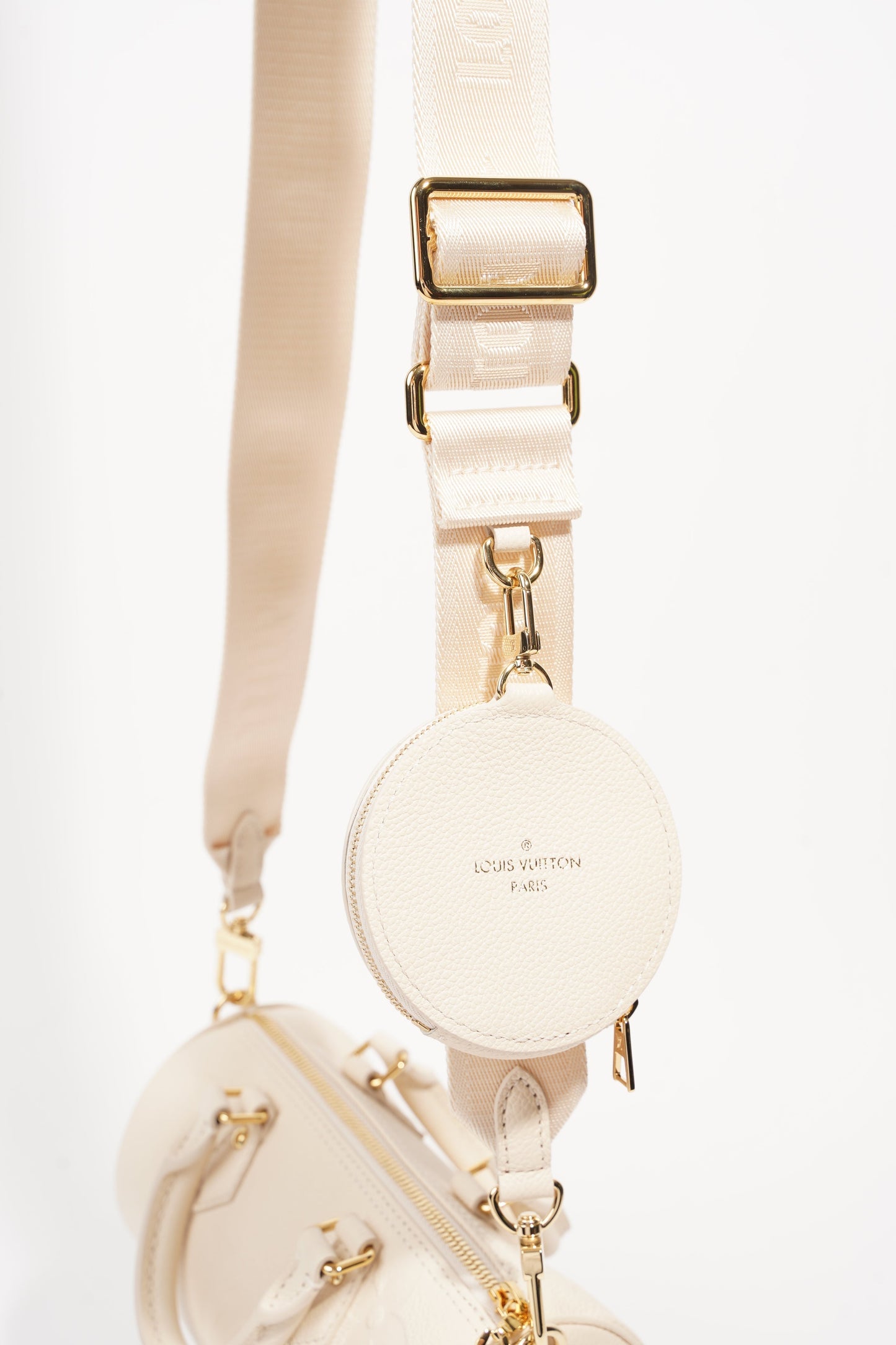 Louis Vuitton Womens Papillon BB Empreinte Cream
