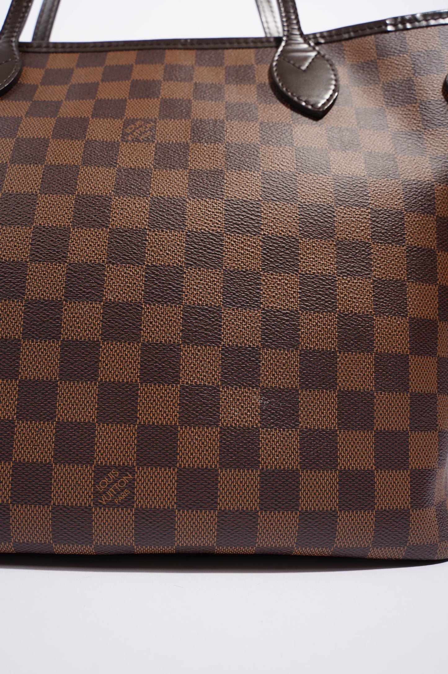 Louis Vuitton Womens Neverfull Bag Damier Ebene Canvas MM
