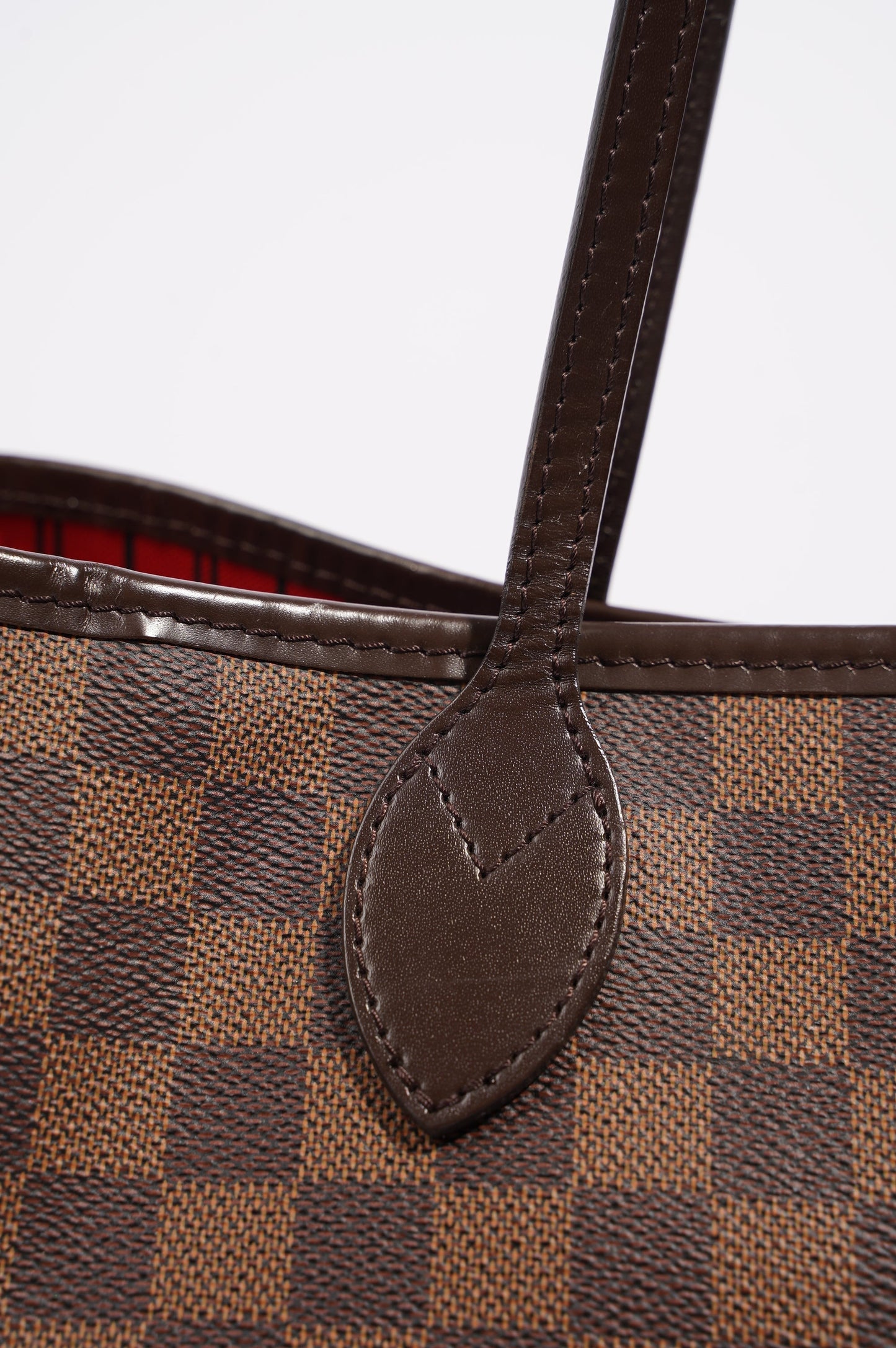 Louis Vuitton Womens Neverfull Bag Damier Ebene Canvas MM