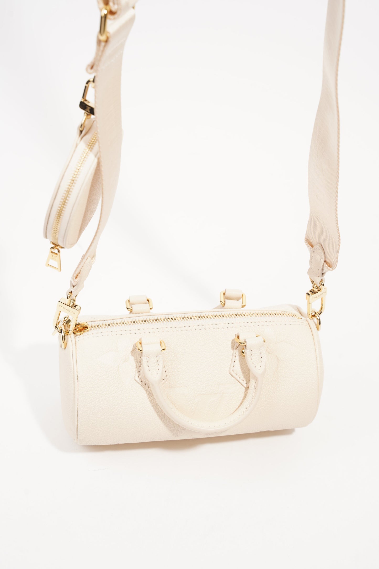 Louis Vuitton Womens Papillon BB Empreinte Cream