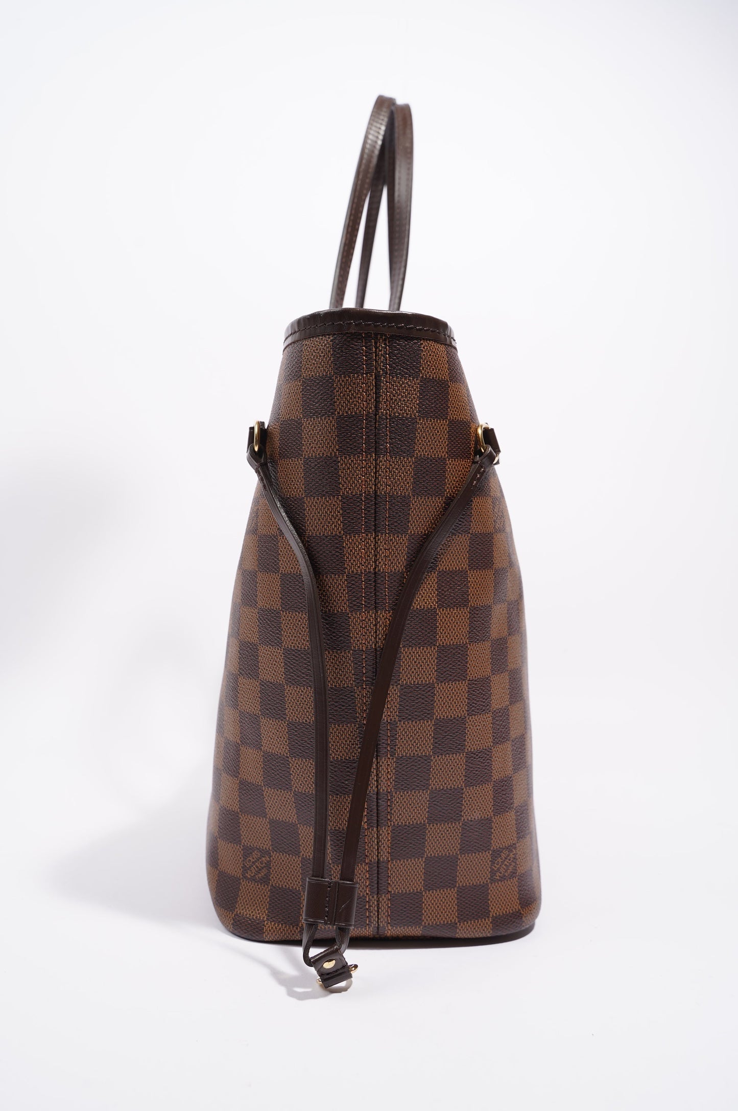 Louis Vuitton Womens Neverfull Bag Damier Ebene Canvas MM