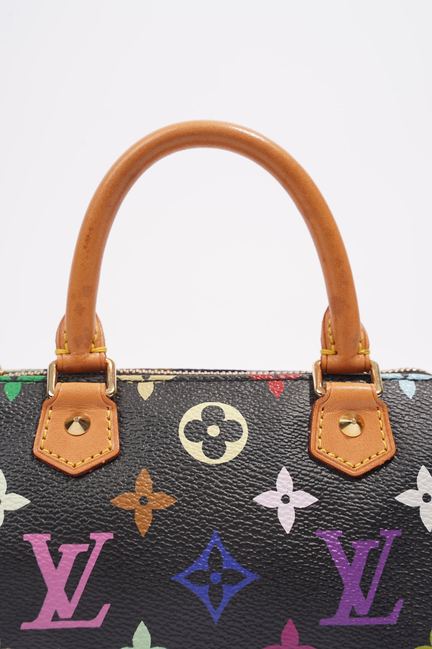 Louis Vuitton Womens Speedy Handbag Murakami Monogram Canvas Nano