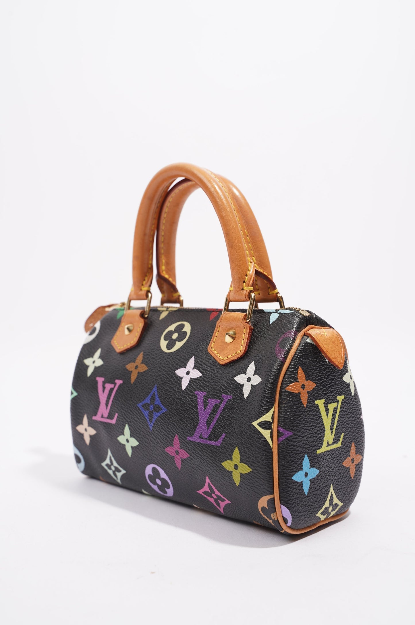 Louis Vuitton Womens Speedy Handbag Murakami Monogram Canvas Nano