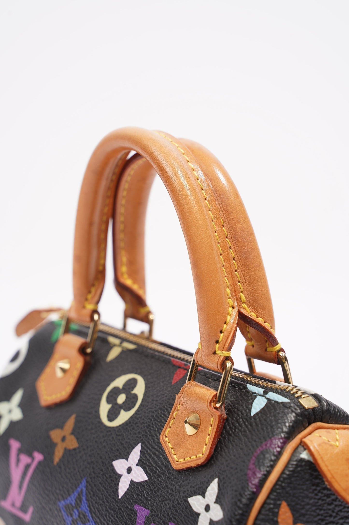 Louis Vuitton Womens Speedy Handbag Murakami Monogram Canvas Nano