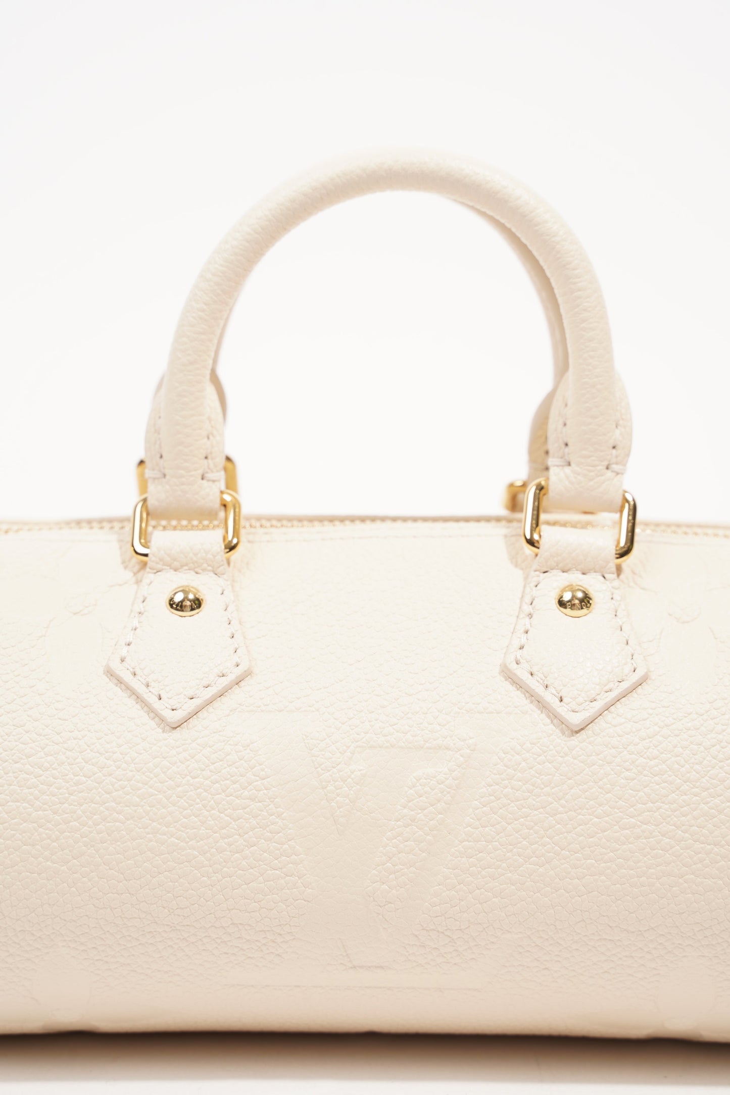 Louis Vuitton Womens Papillon BB Empreinte Cream