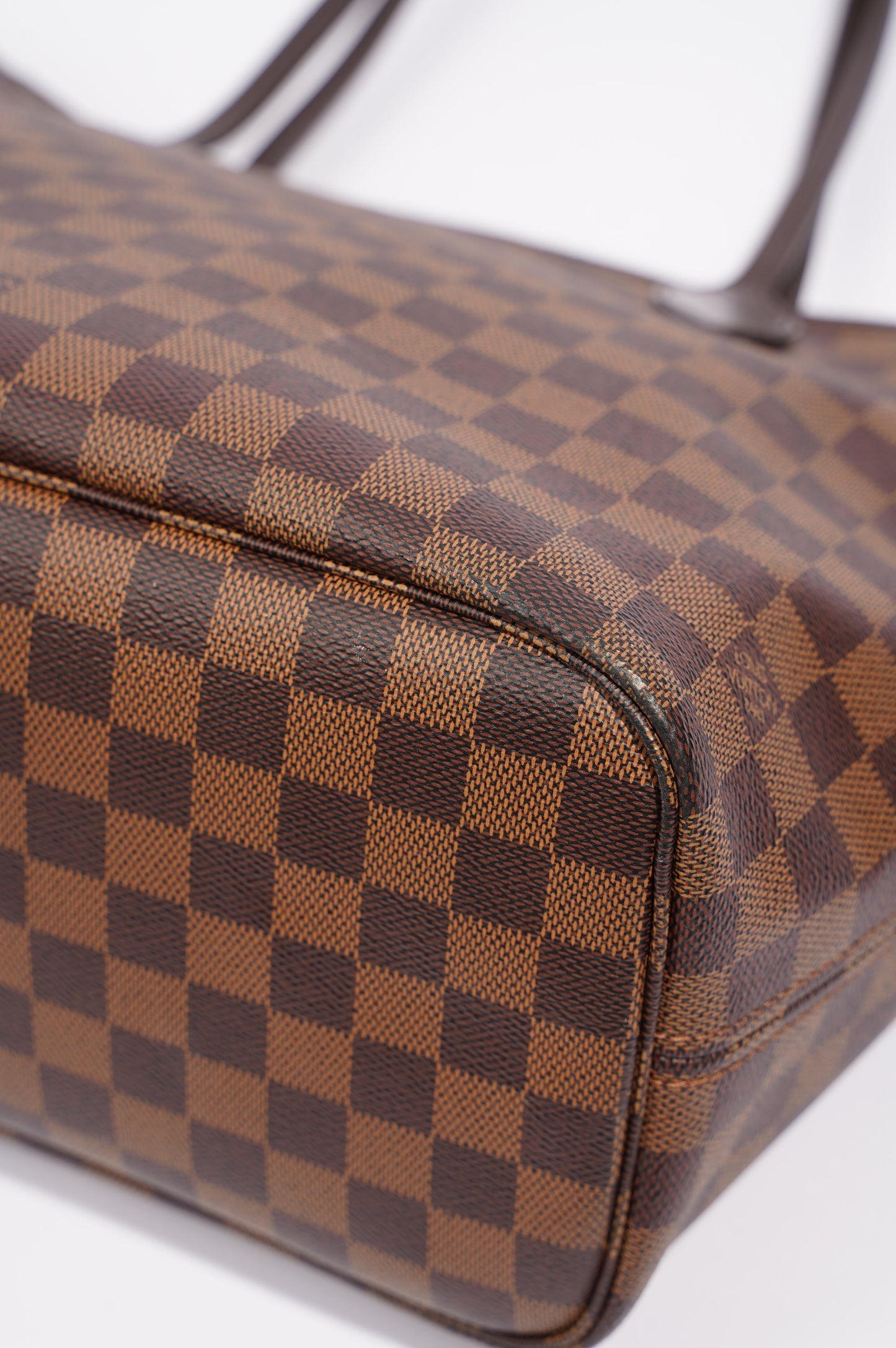 Louis Vuitton Womens Neverfull Bag Damier Ebene Canvas MM