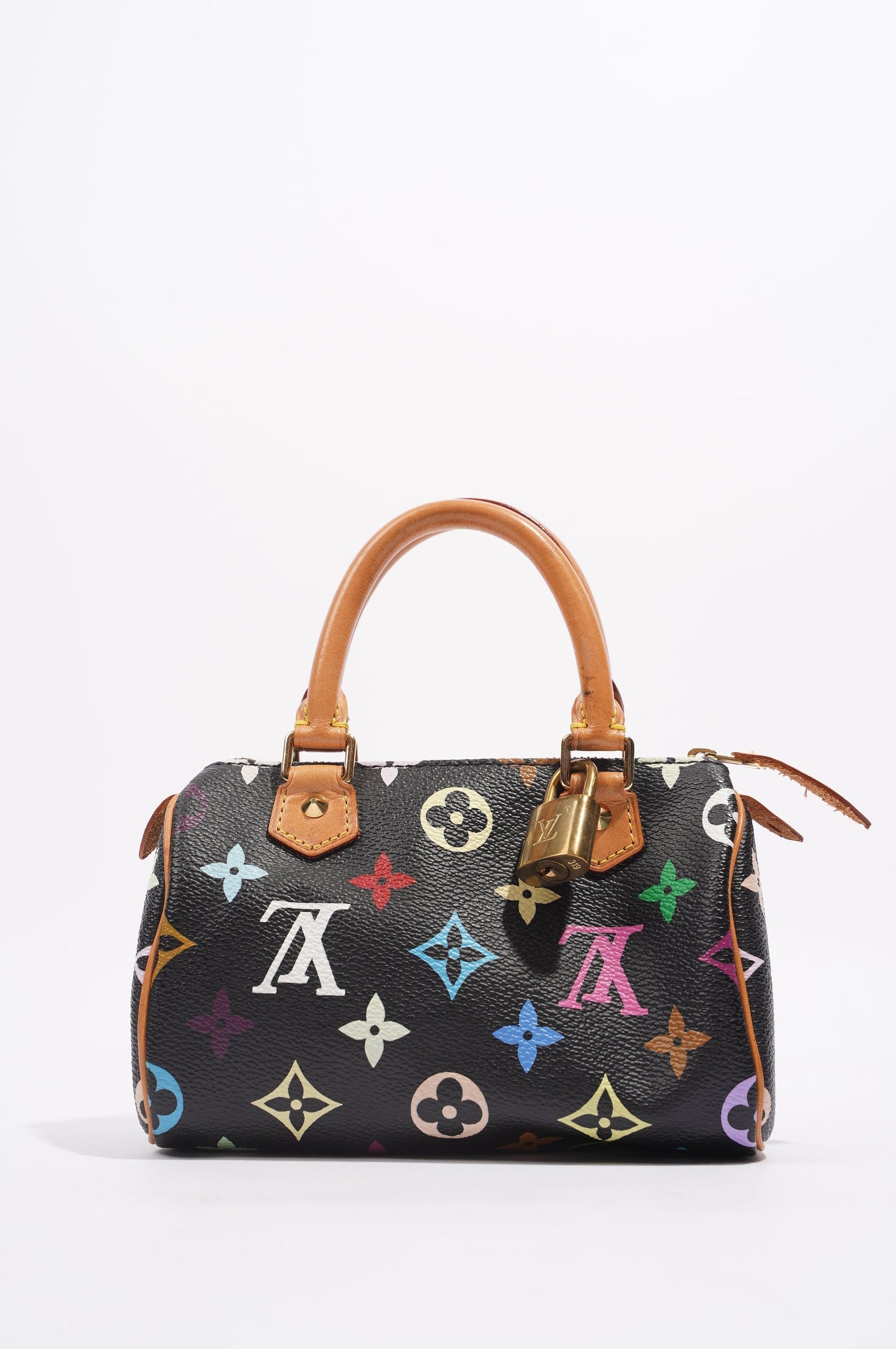 Louis Vuitton Womens Speedy Handbag Murakami Monogram Canvas Nano