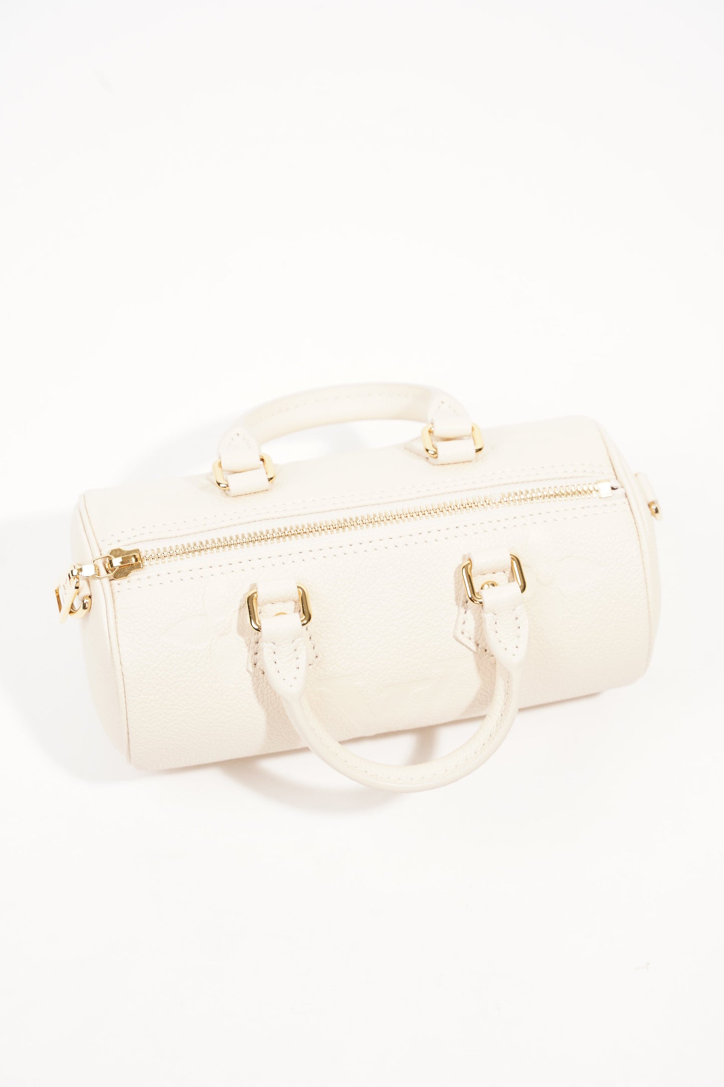 Louis Vuitton Womens Papillon BB Empreinte Cream