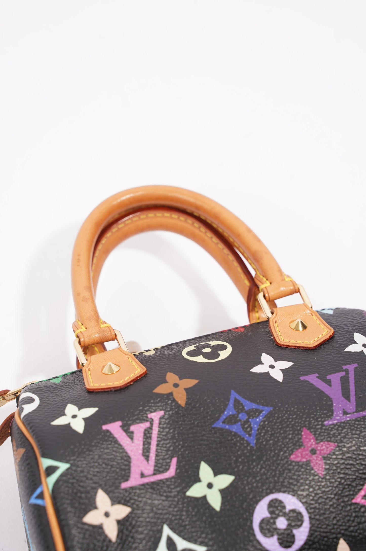 Louis Vuitton Womens Speedy Handbag Murakami Monogram Canvas Nano