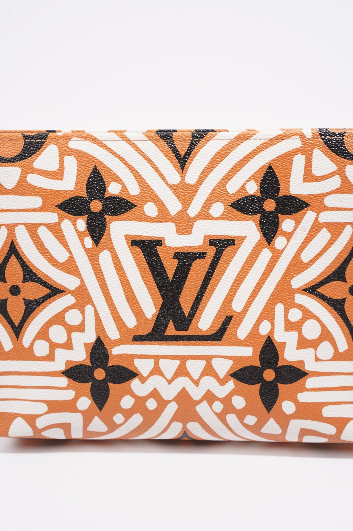 Louis Vuitton Womens Tribal Pochette Clutch Orange / White / Black