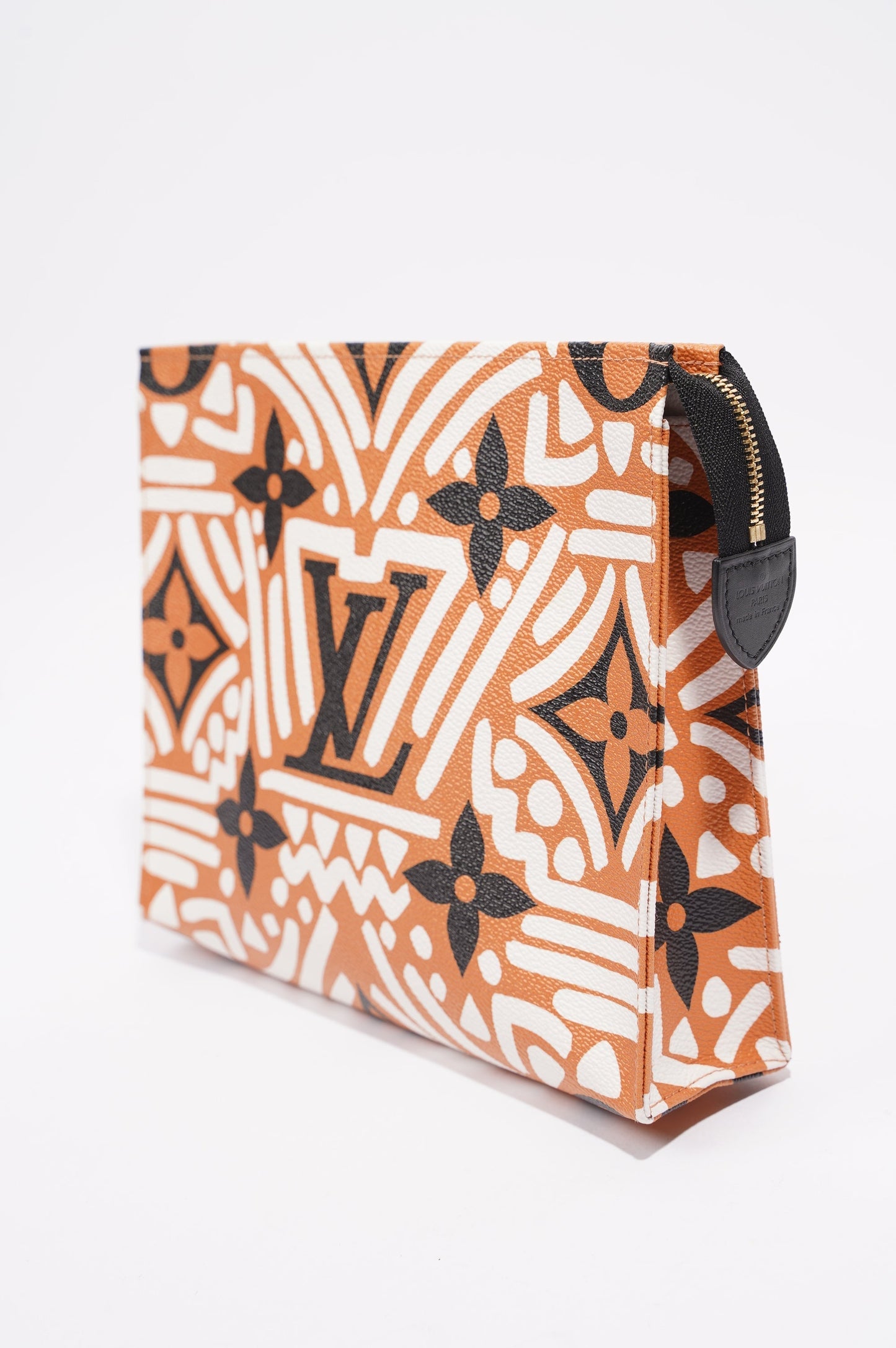 Louis Vuitton Womens Tribal Pochette Clutch Orange / White / Black