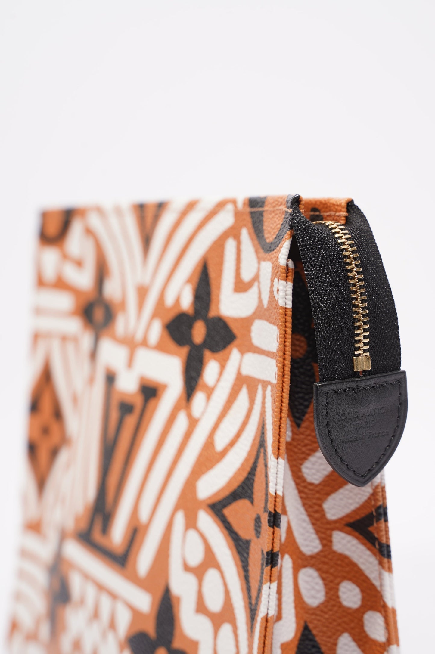 Louis Vuitton Womens Tribal Pochette Clutch Orange / White / Black