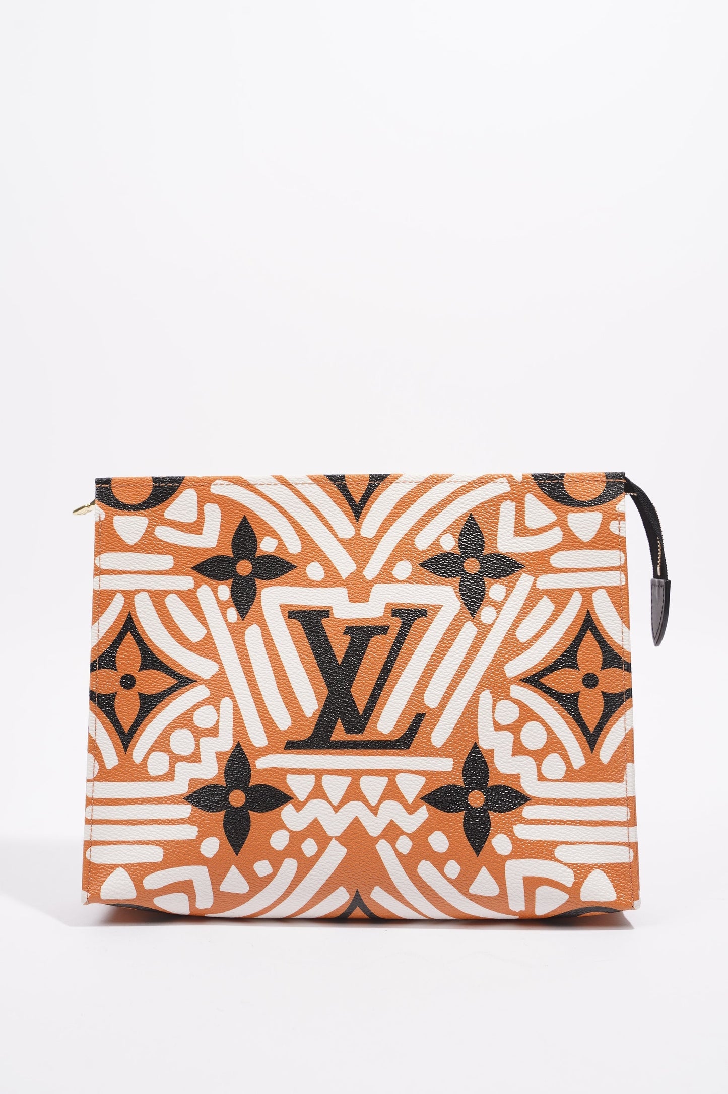 Louis Vuitton Womens Tribal Pochette Clutch Orange / White / Black