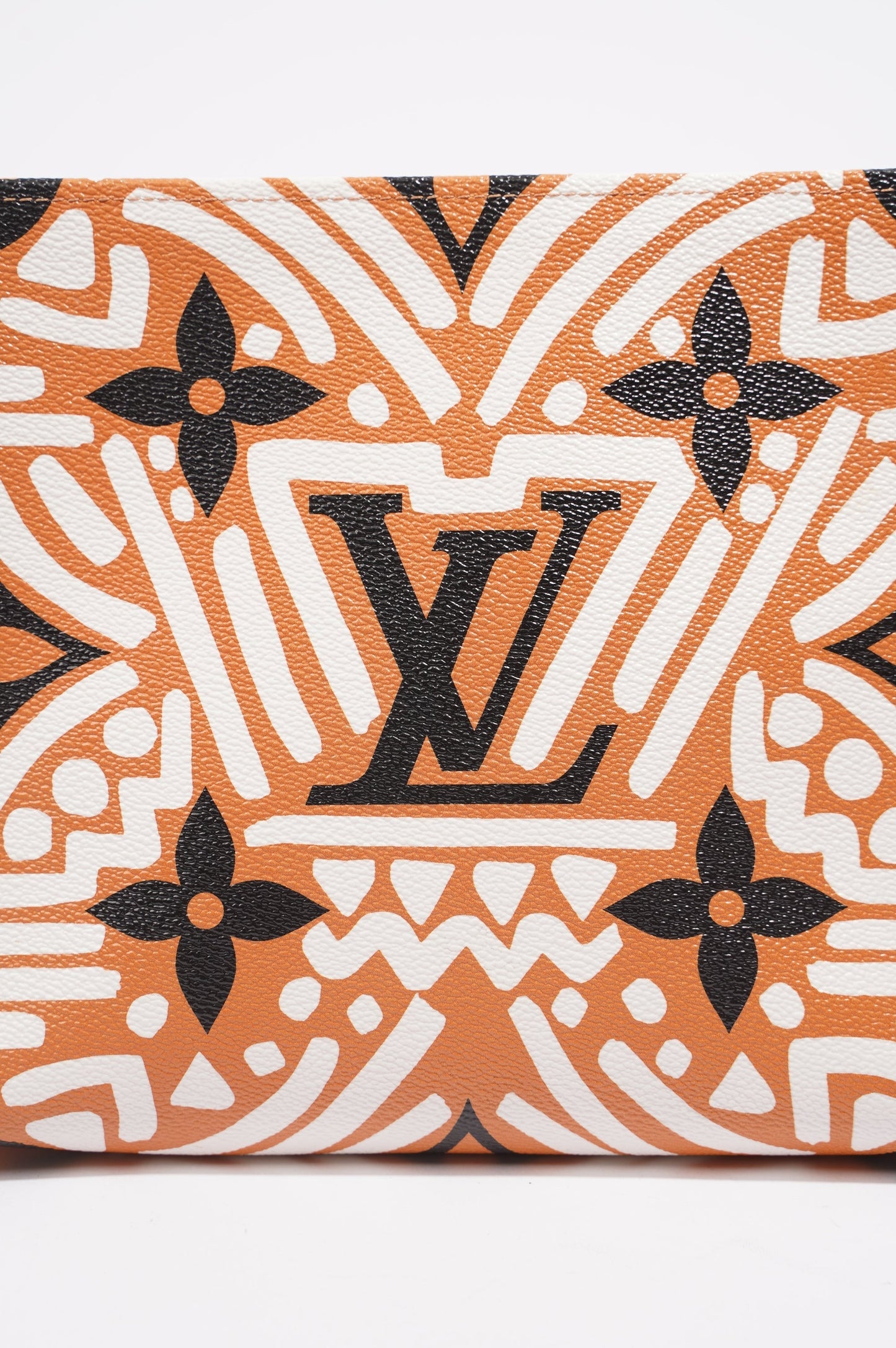 Louis Vuitton Womens Tribal Pochette Clutch Orange / White / Black