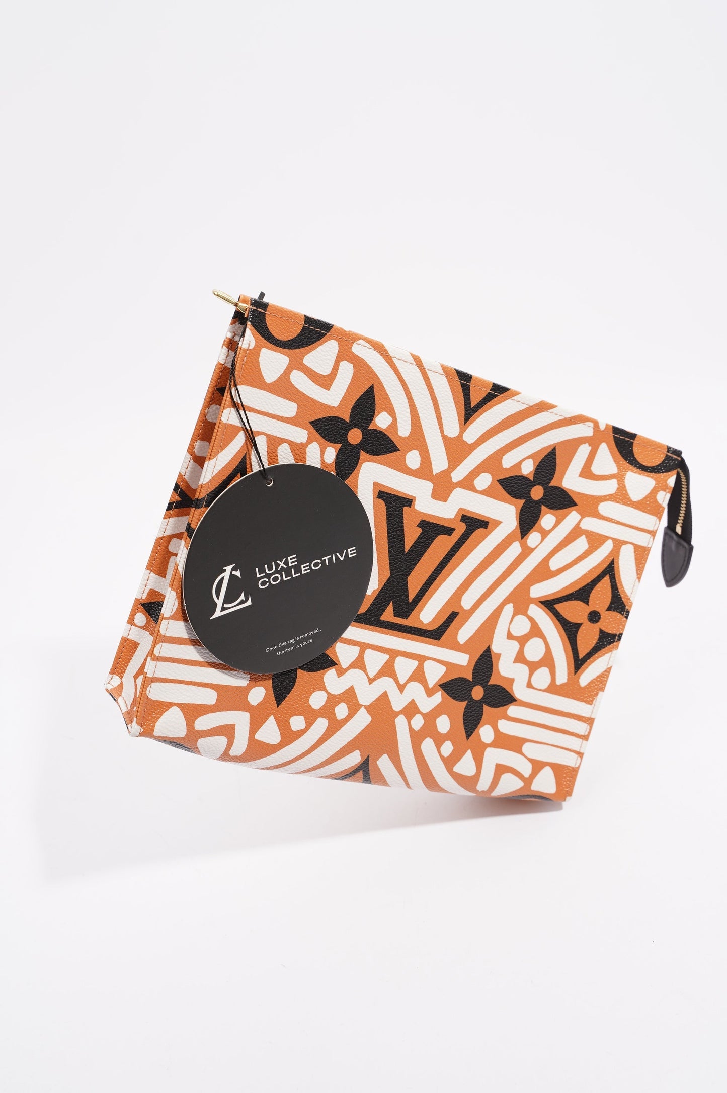 Louis Vuitton Womens Tribal Pochette Clutch Orange / White / Black
