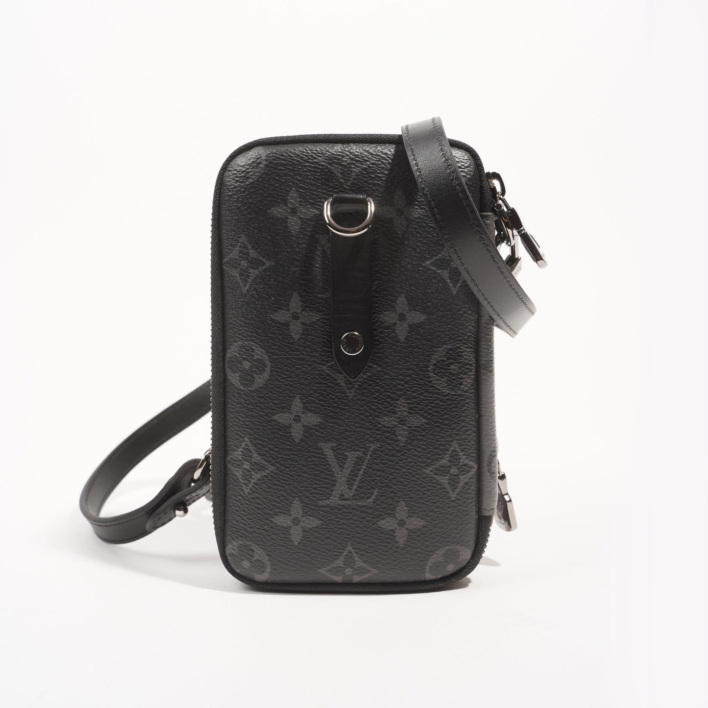 Louis Vuitton Womens Phone Pouch Monogram Eclipse Crossbody Bag