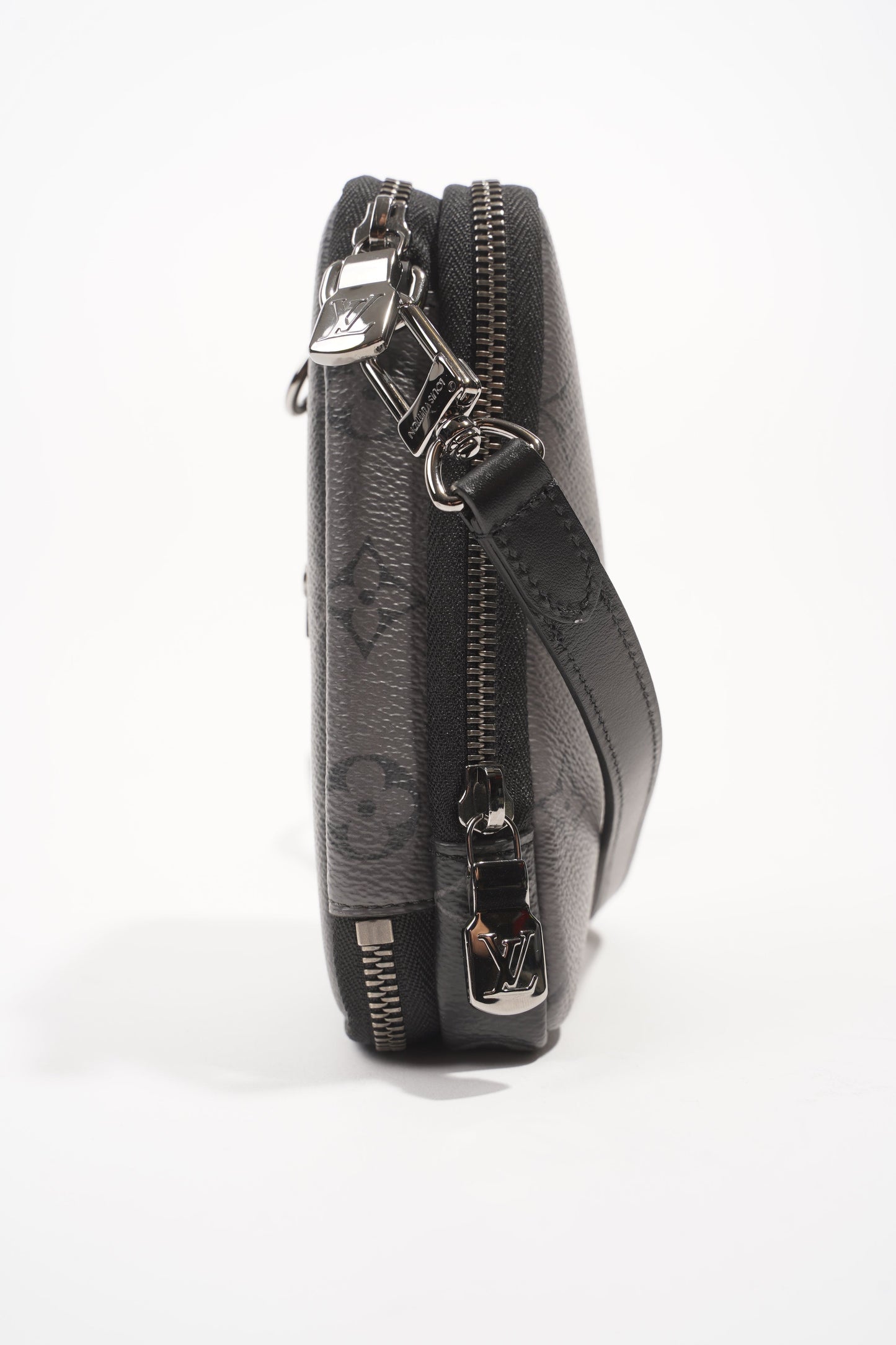 Louis Vuitton Womens Phone Pouch Monogram Eclipse Crossbody Bag