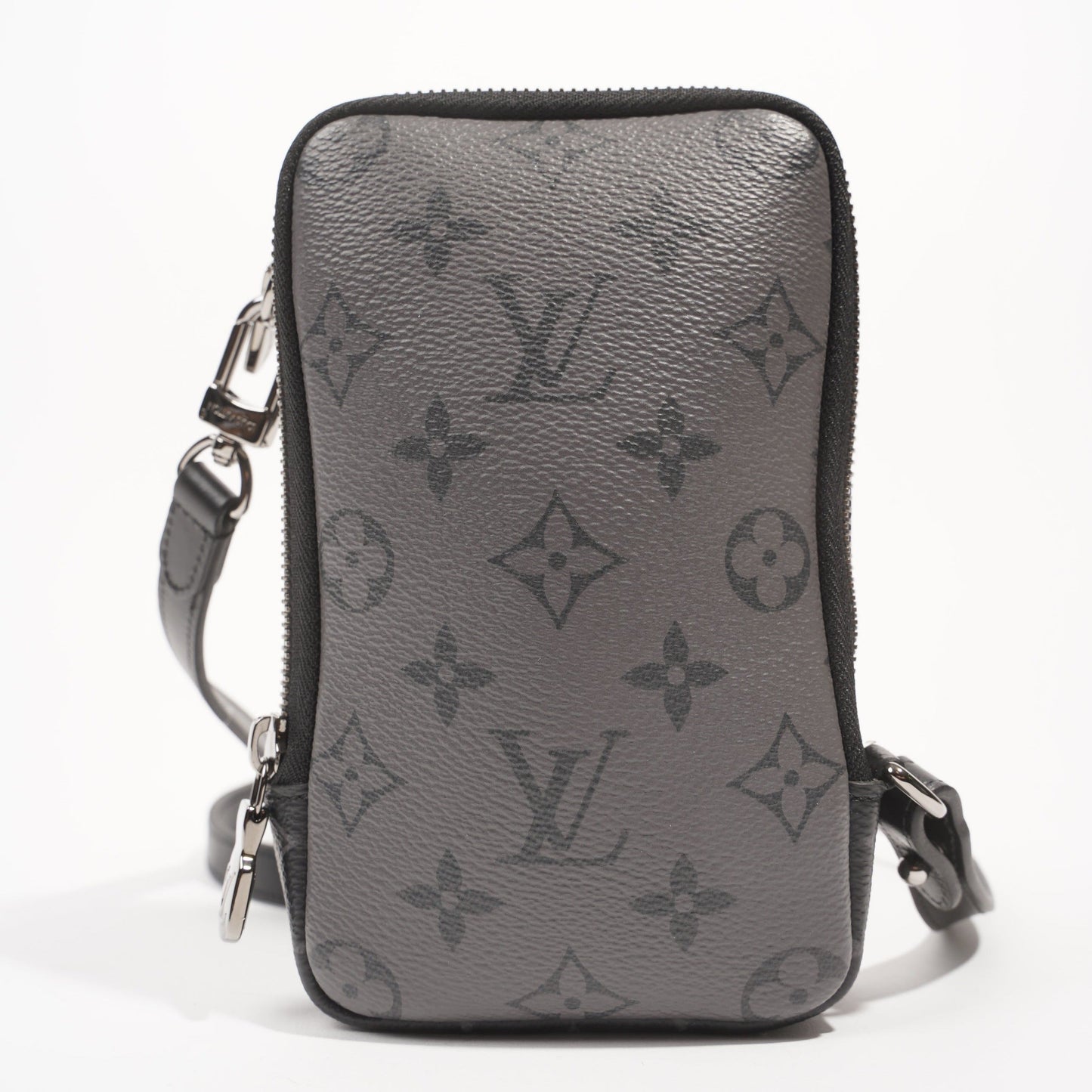 Louis Vuitton Womens Phone Pouch Monogram Eclipse Crossbody Bag