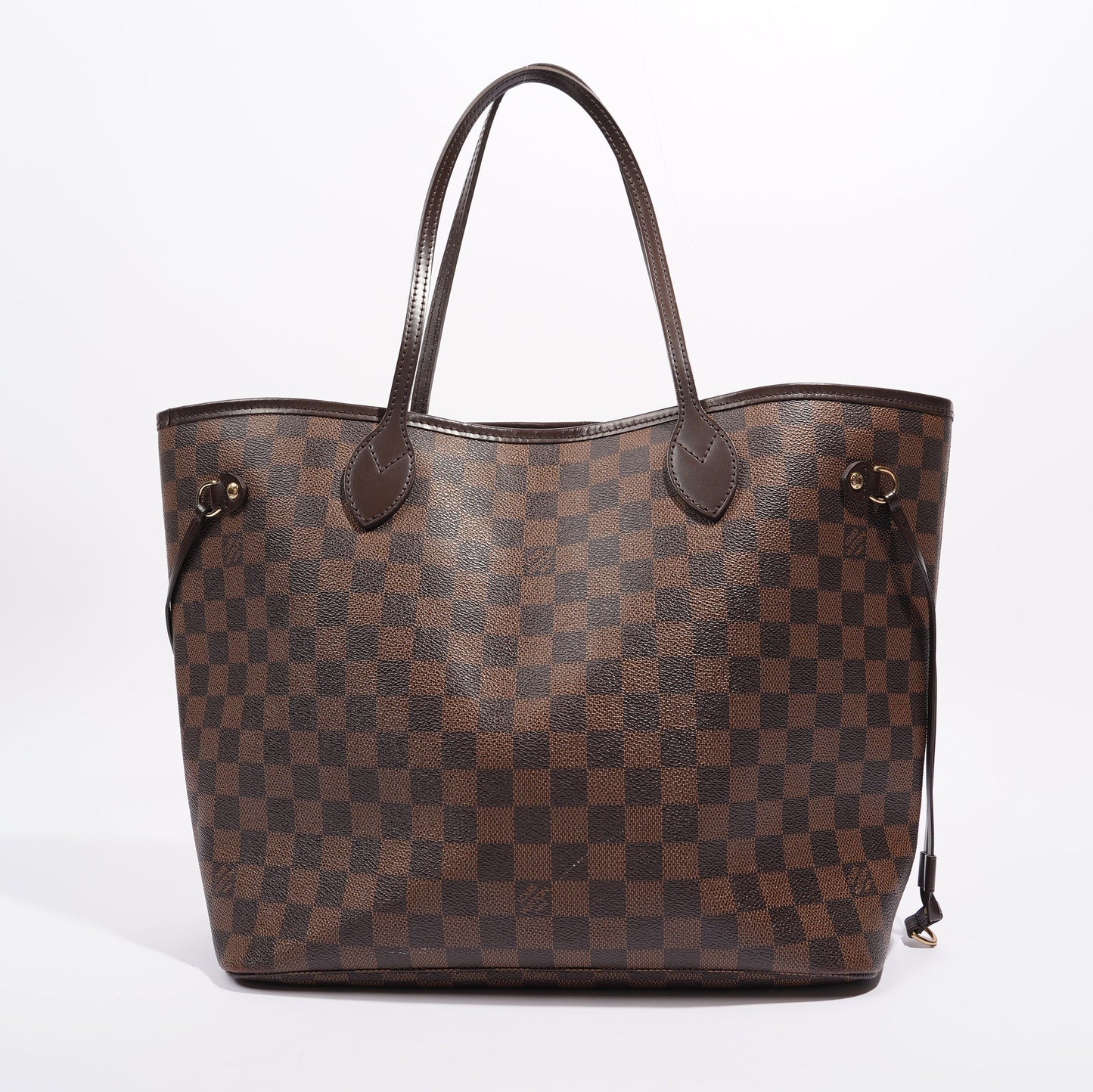 Louis Vuitton Womens Neverfull Bag Damier Ebene Canvas MM
