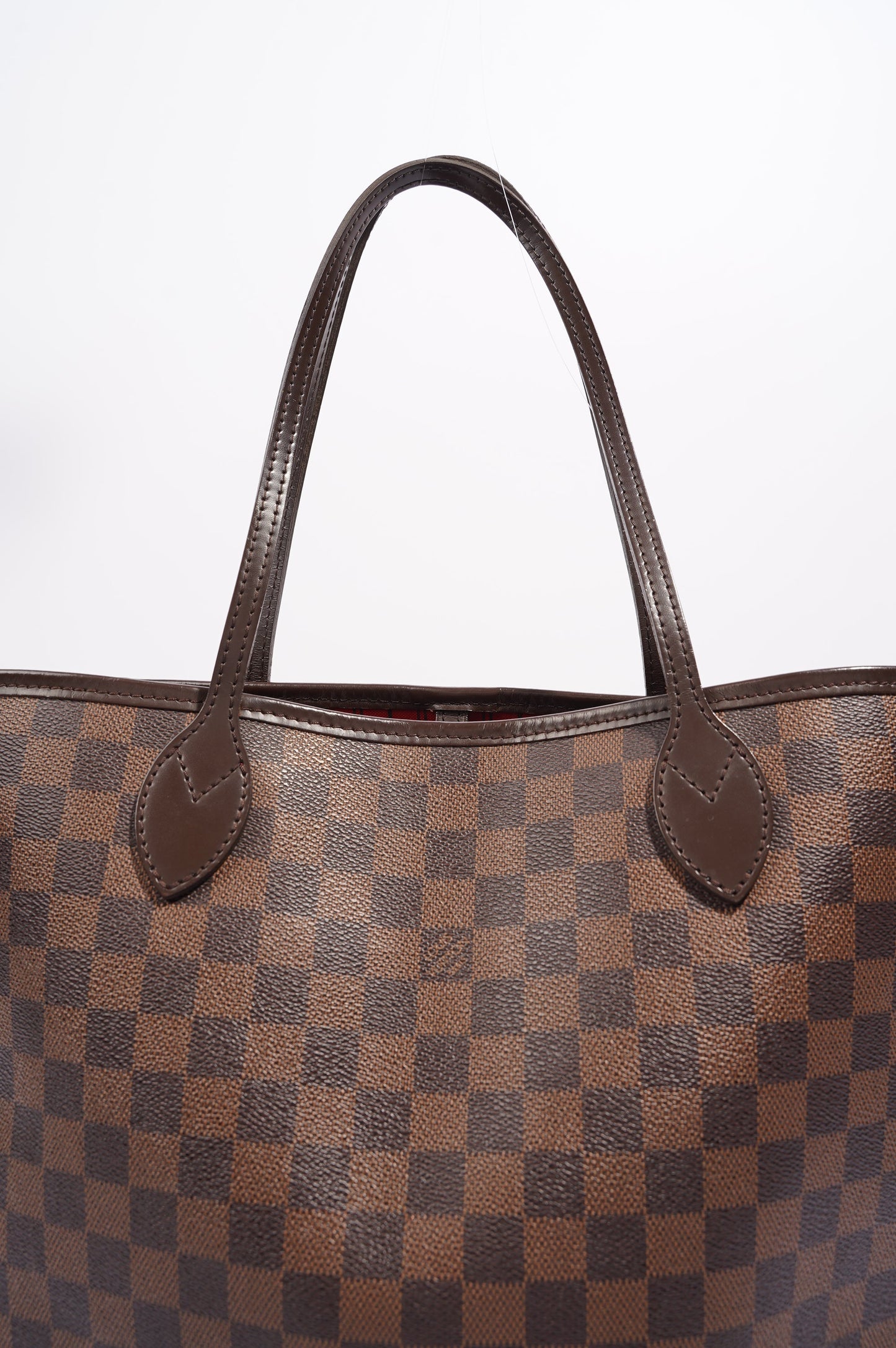 Louis Vuitton Womens Neverfull Bag Damier Ebene Canvas MM