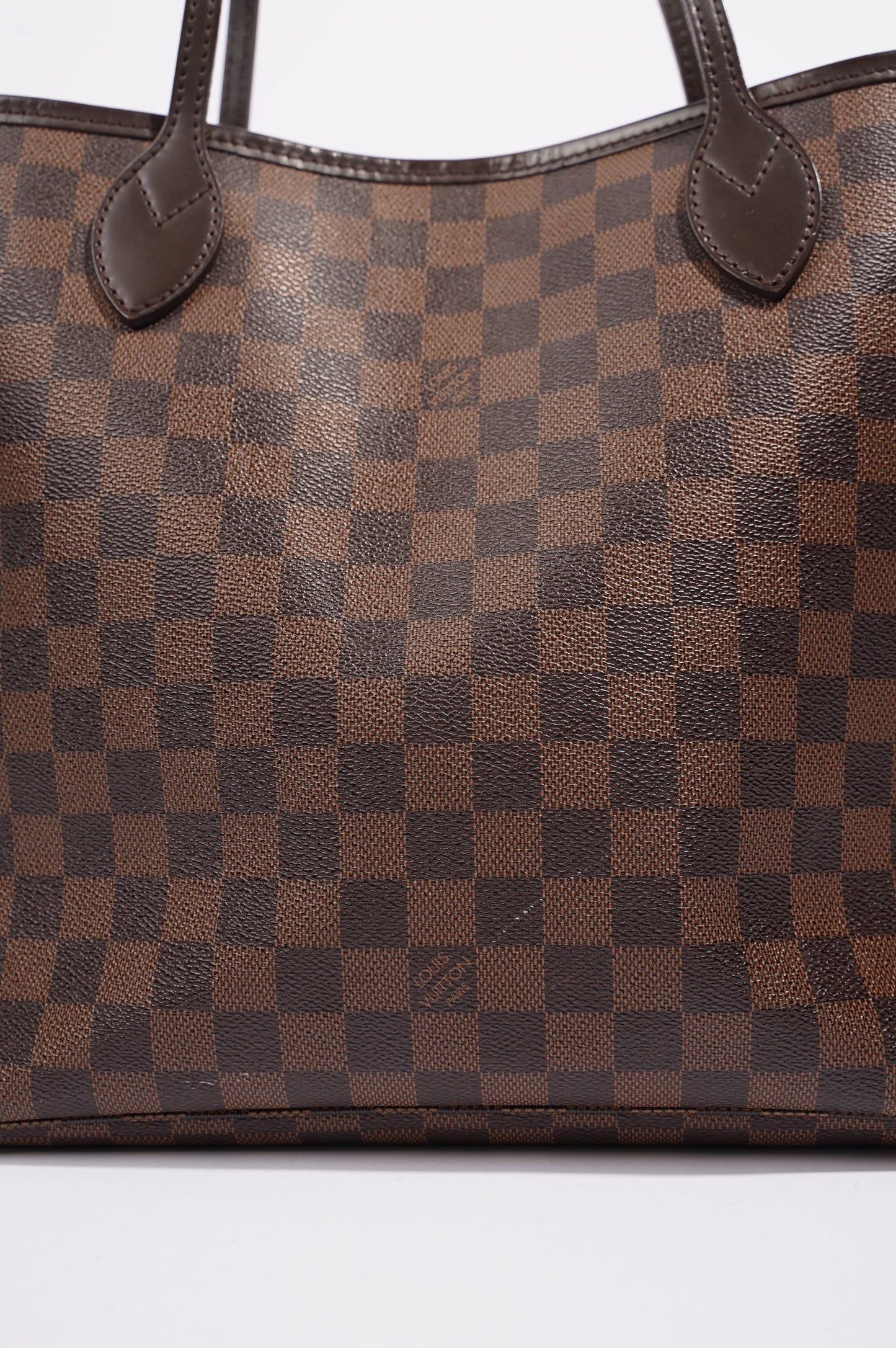 Louis Vuitton Womens Neverfull Bag Damier Ebene Canvas MM