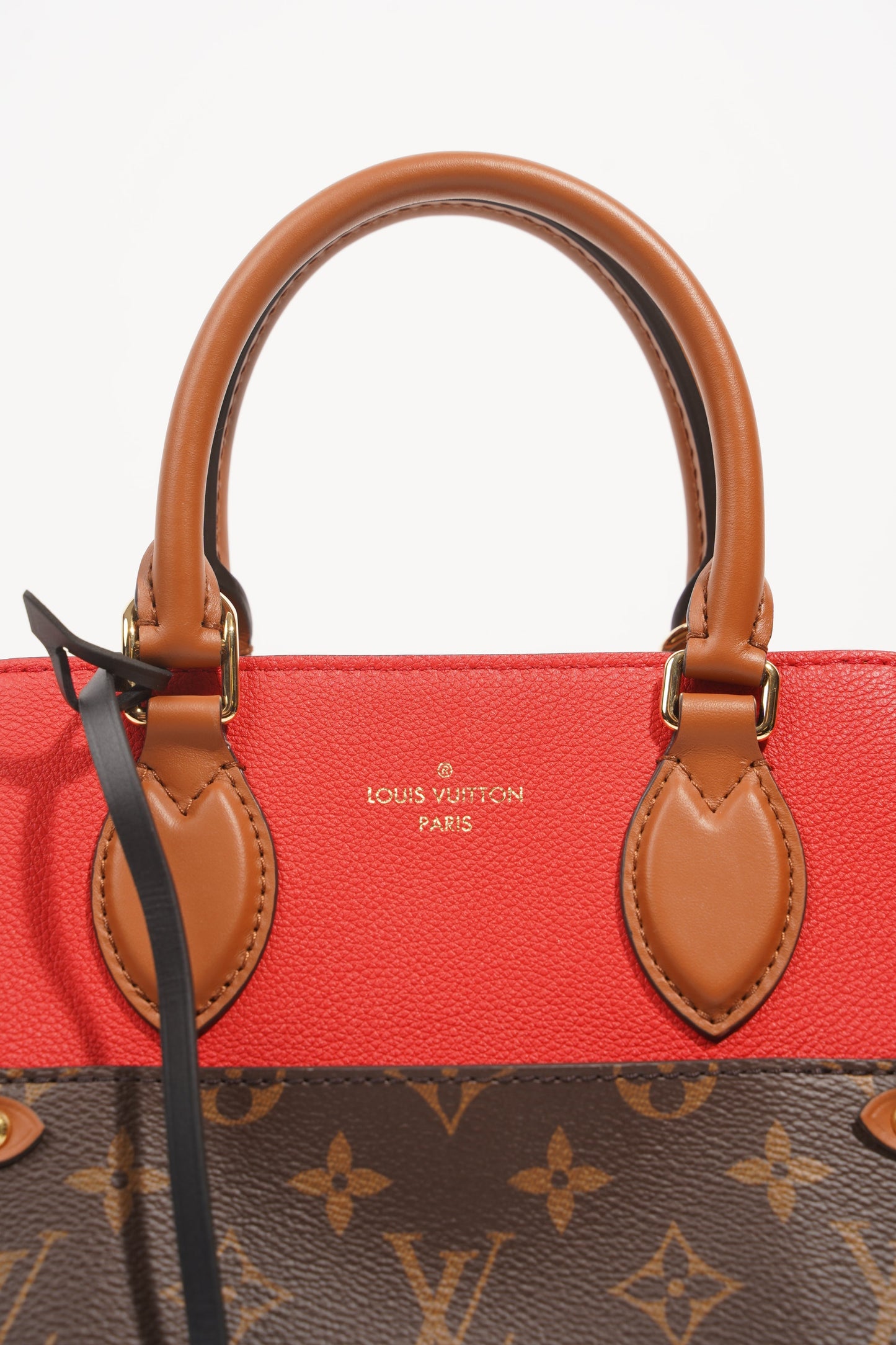 Louis Vuitton Womens Fold Tote Monogram Red Cream PM