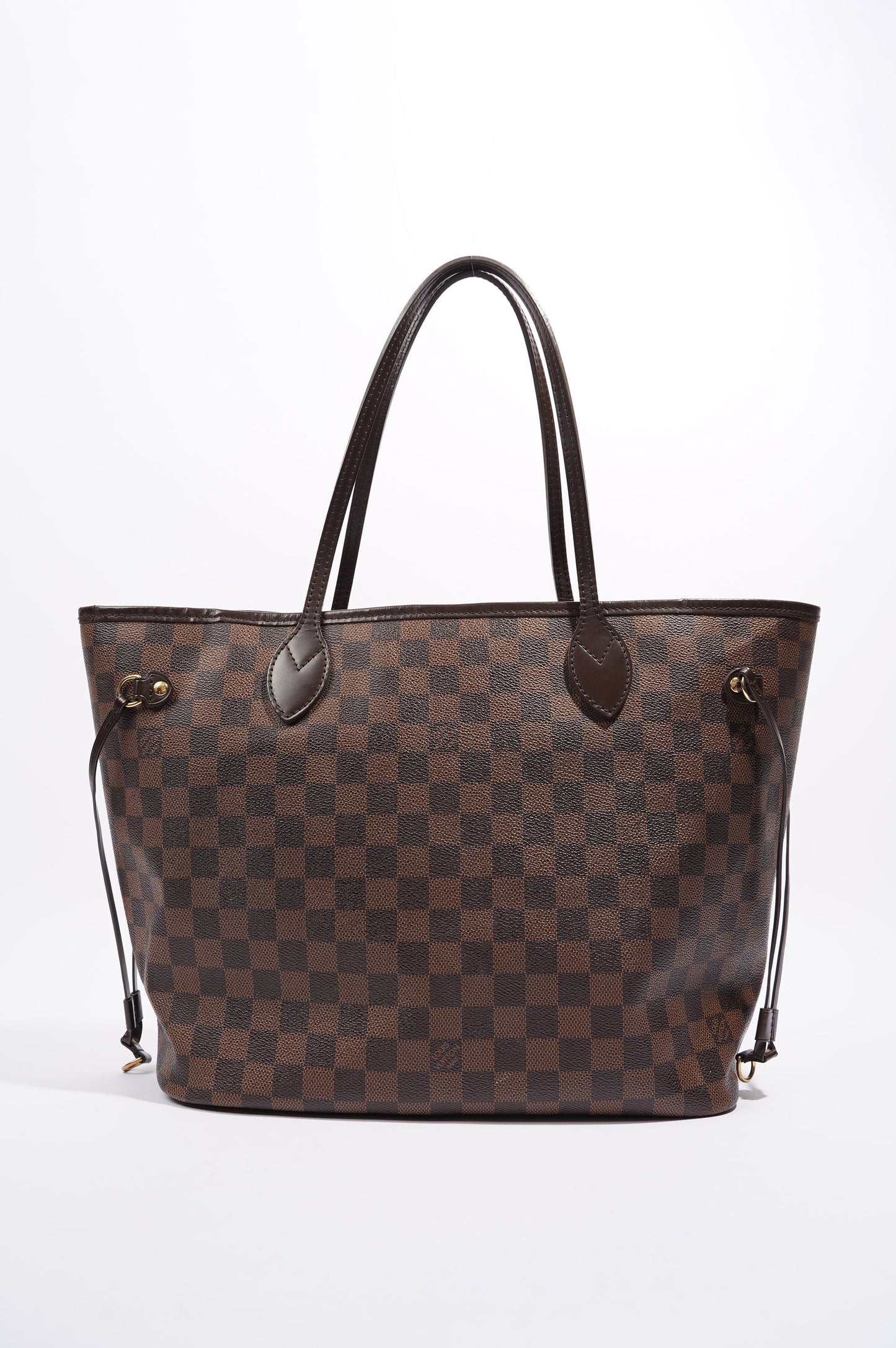 Louis Vuitton Womens Neverfull Bag Damier Ebene Canvas MM