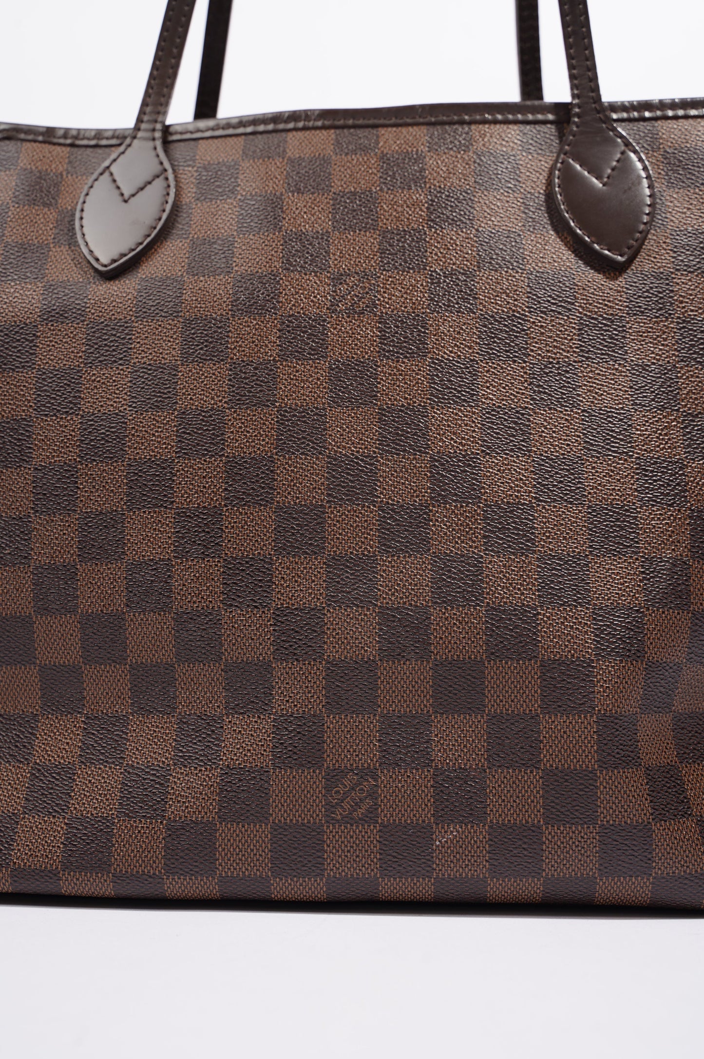 Louis Vuitton Womens Neverfull Bag Damier Ebene Canvas MM