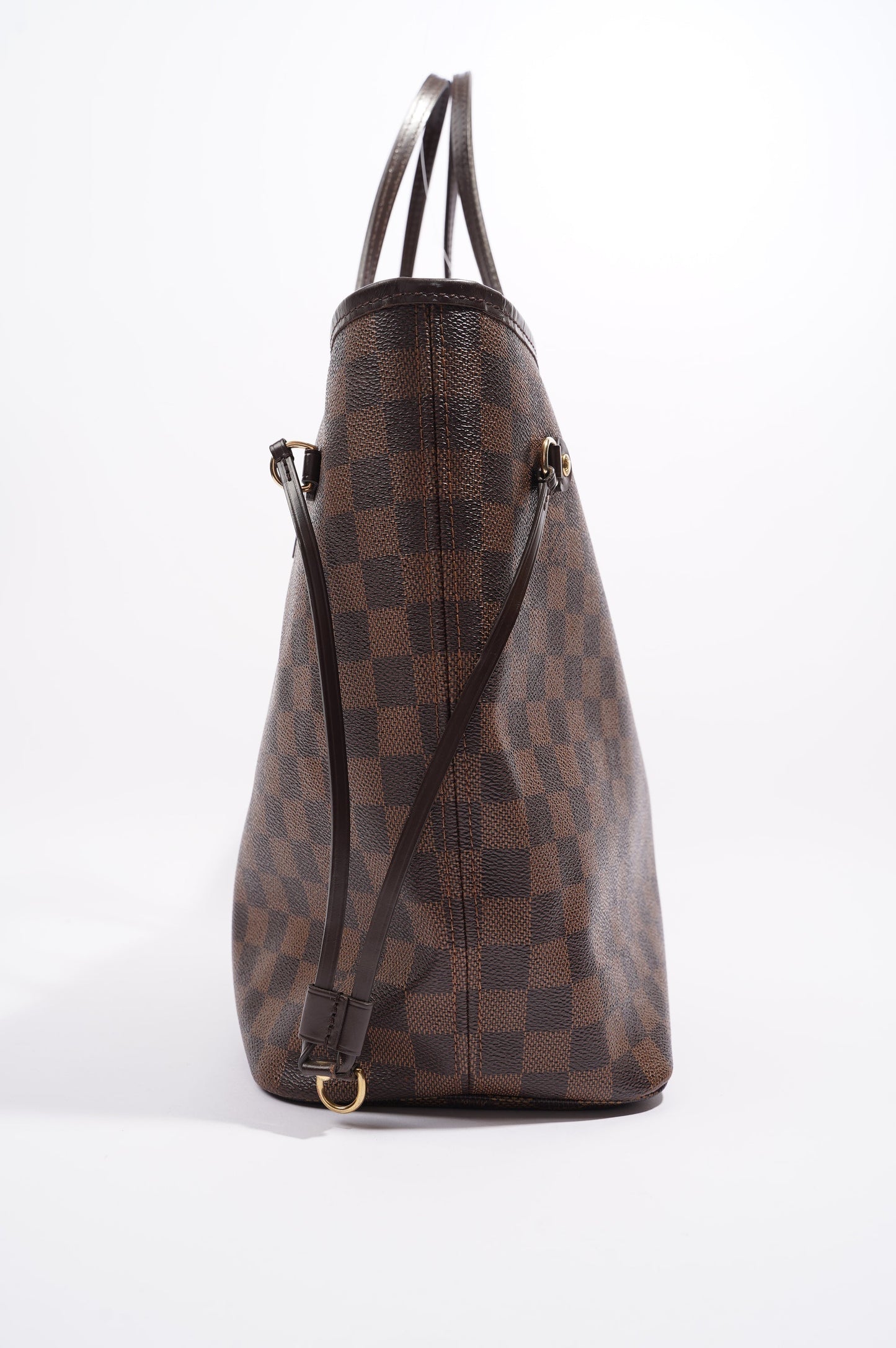 Louis Vuitton Womens Neverfull Bag Damier Ebene Canvas MM