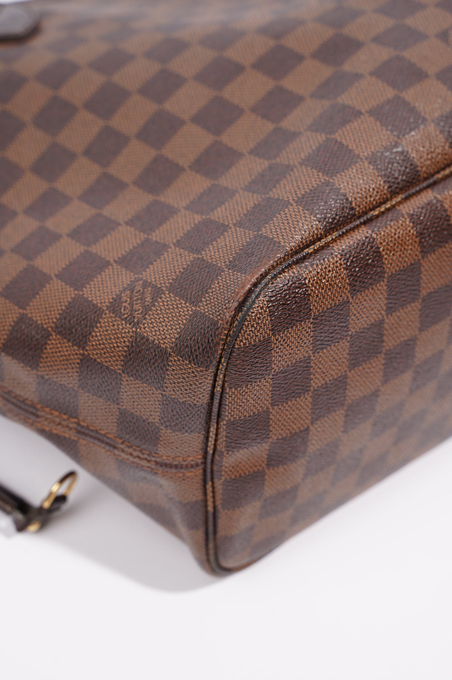 Louis Vuitton Womens Neverfull Bag Damier Ebene Canvas MM
