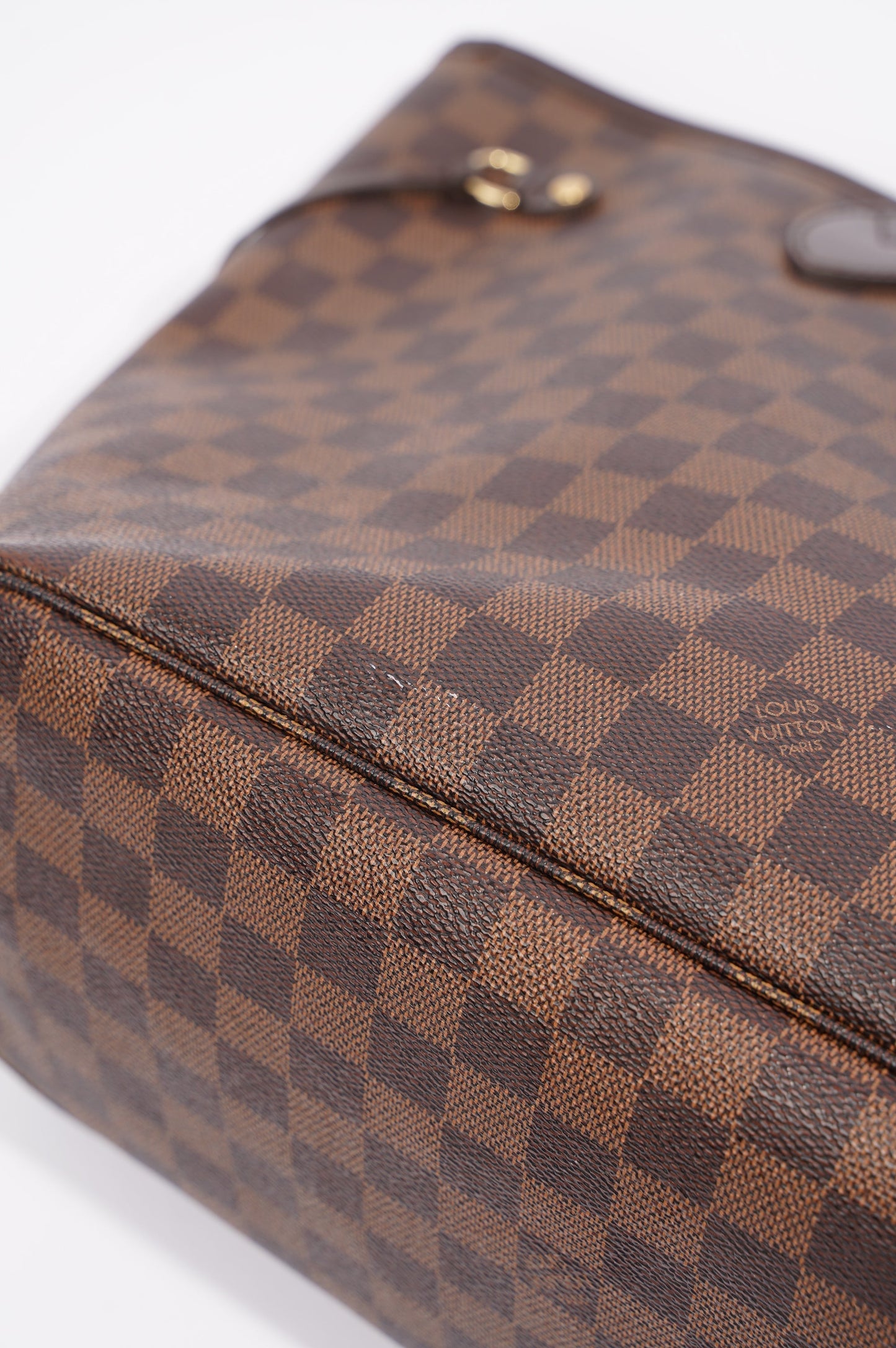 Louis Vuitton Womens Neverfull Bag Damier Ebene Canvas MM