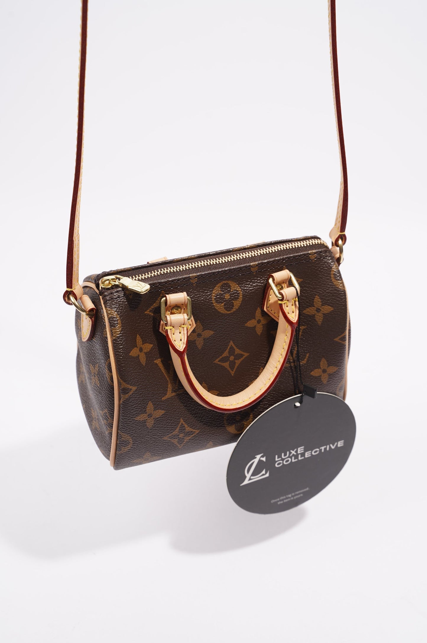 Louis Vuitton Womens Nano Speedy Monogram Canvas