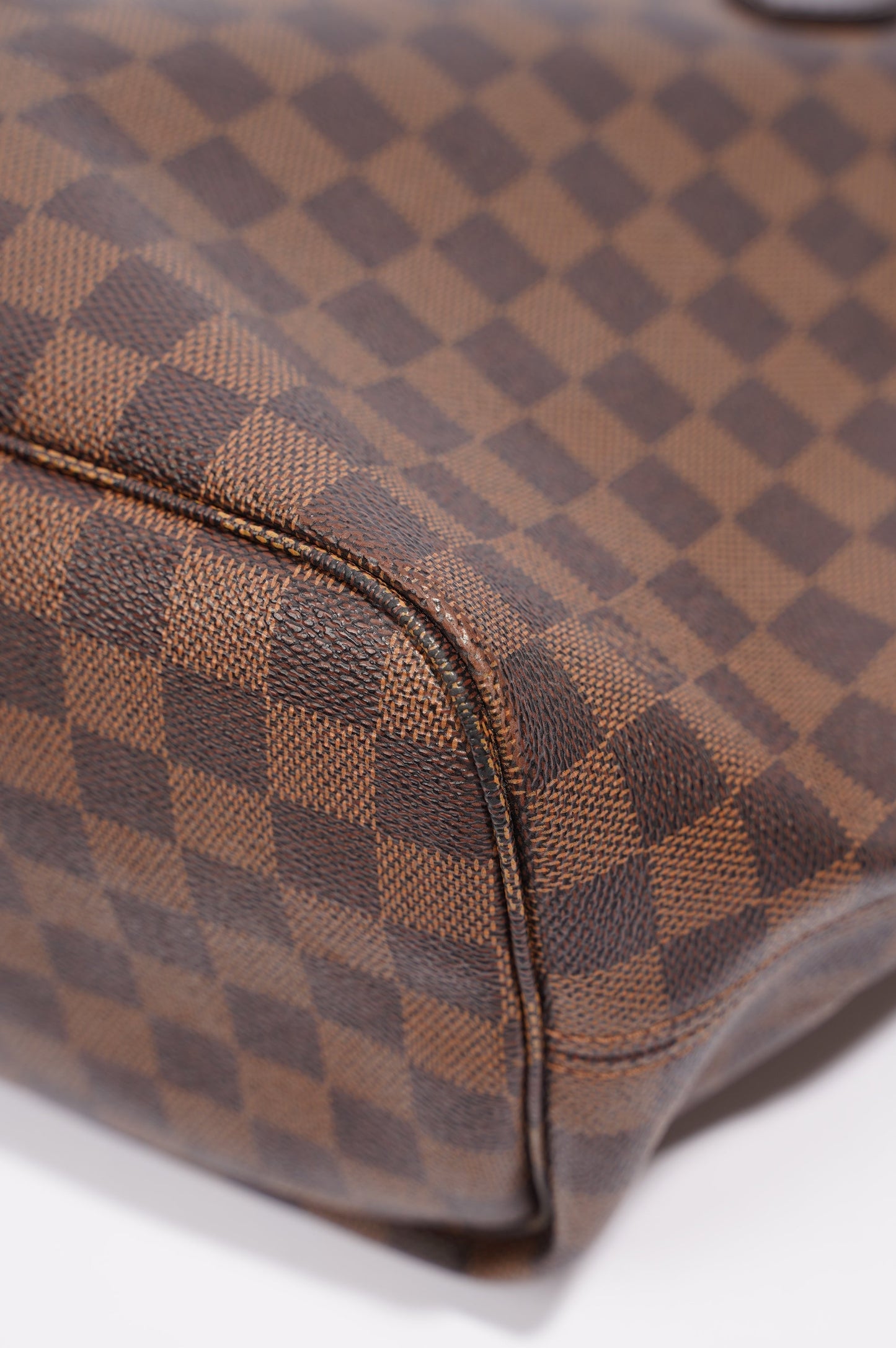 Louis Vuitton Womens Neverfull Bag Damier Ebene Canvas MM