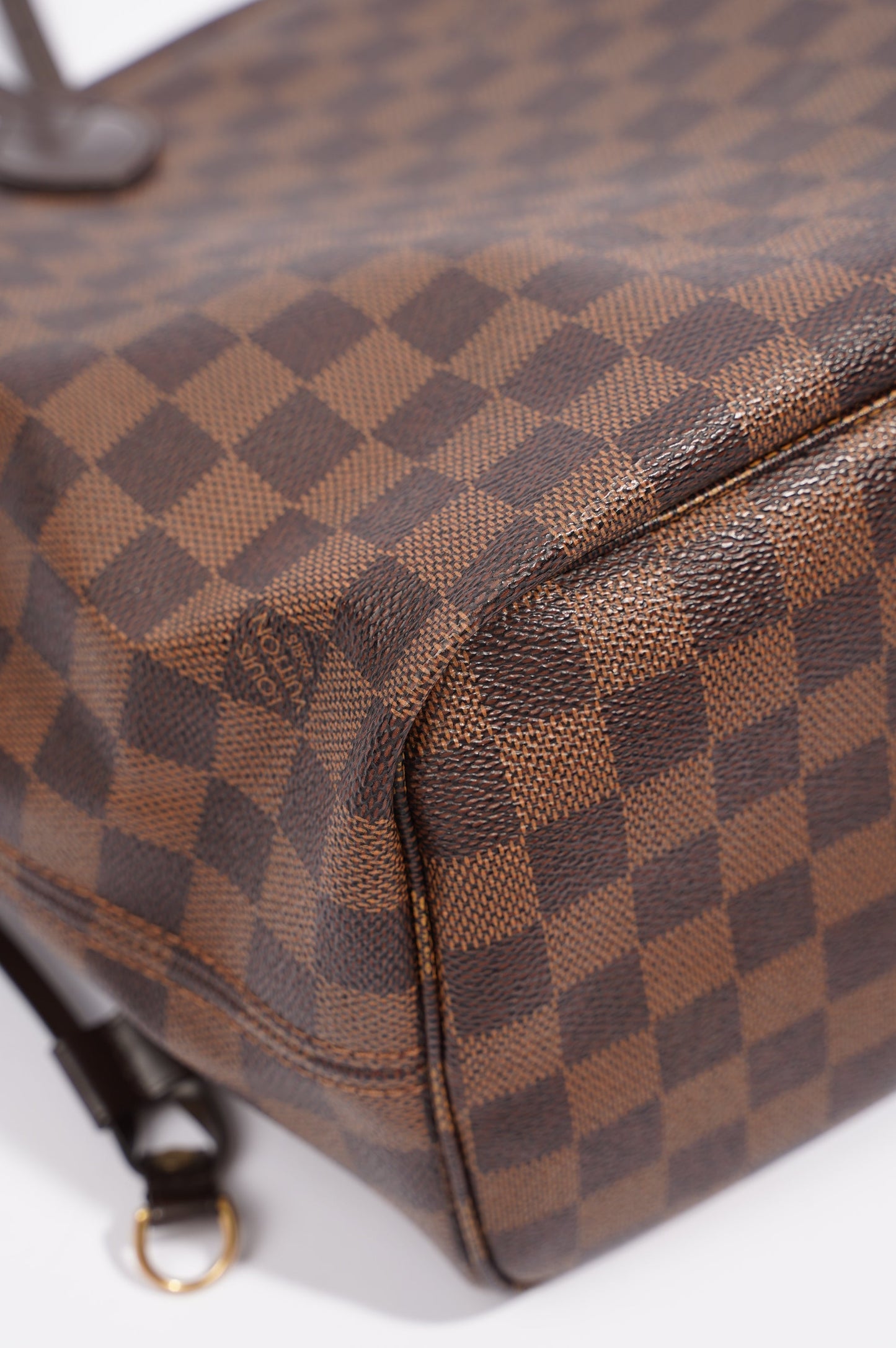 Louis Vuitton Womens Neverfull Bag Damier Ebene Canvas MM