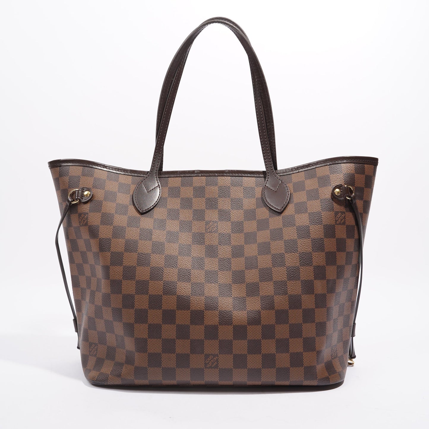 Louis Vuitton Womens Neverfull Bag Damier Ebene Canvas MM
