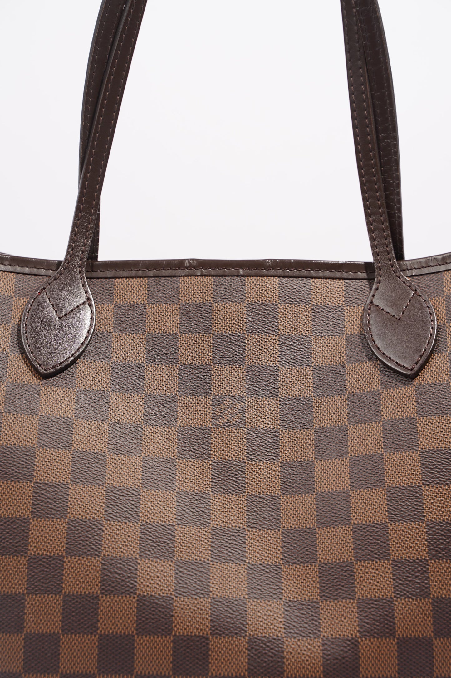 Louis Vuitton Womens Neverfull Bag Damier Ebene Canvas MM