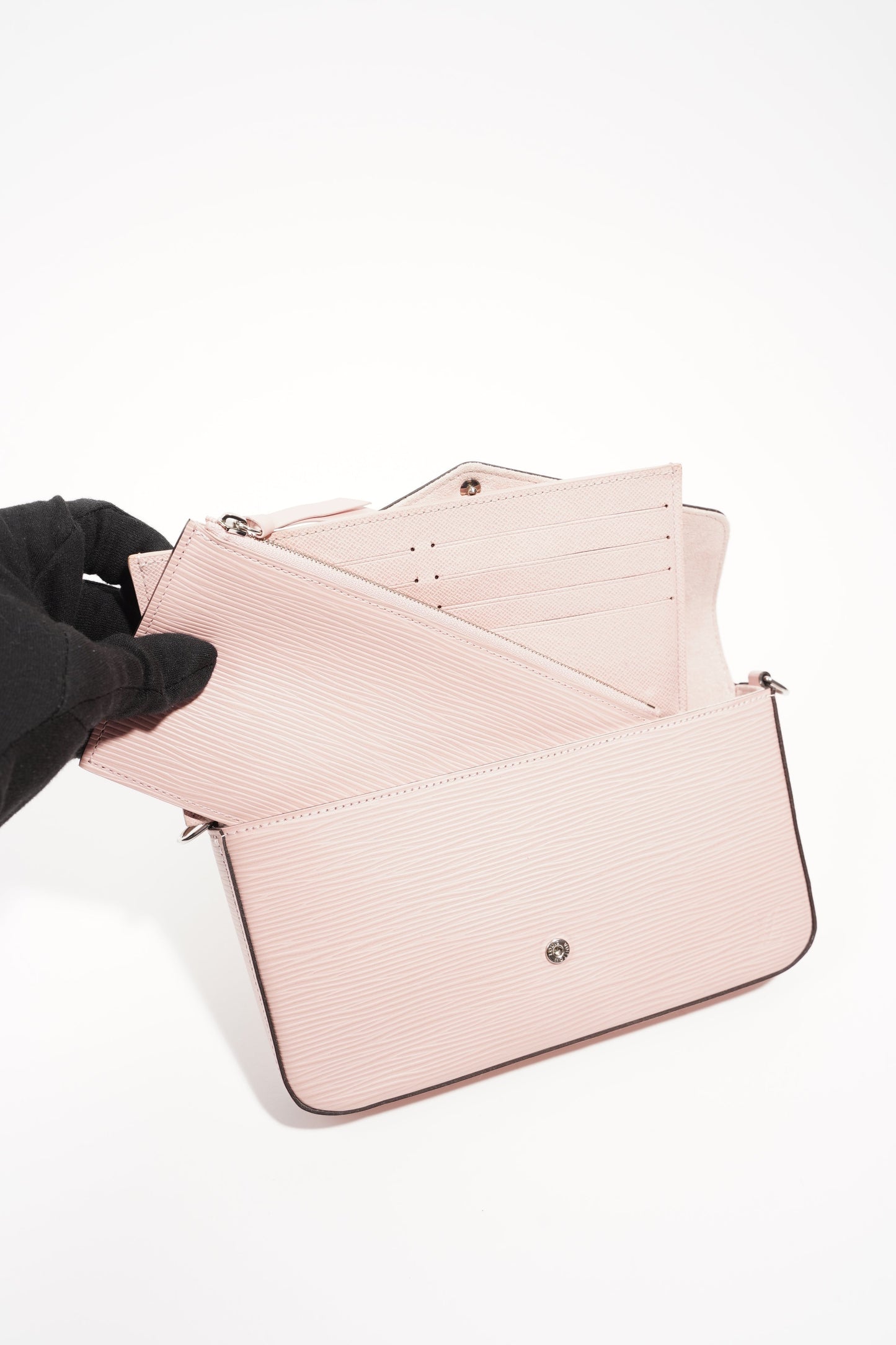 Louis Vuitton Womens Pochette Felicie Rose Epi Leather
