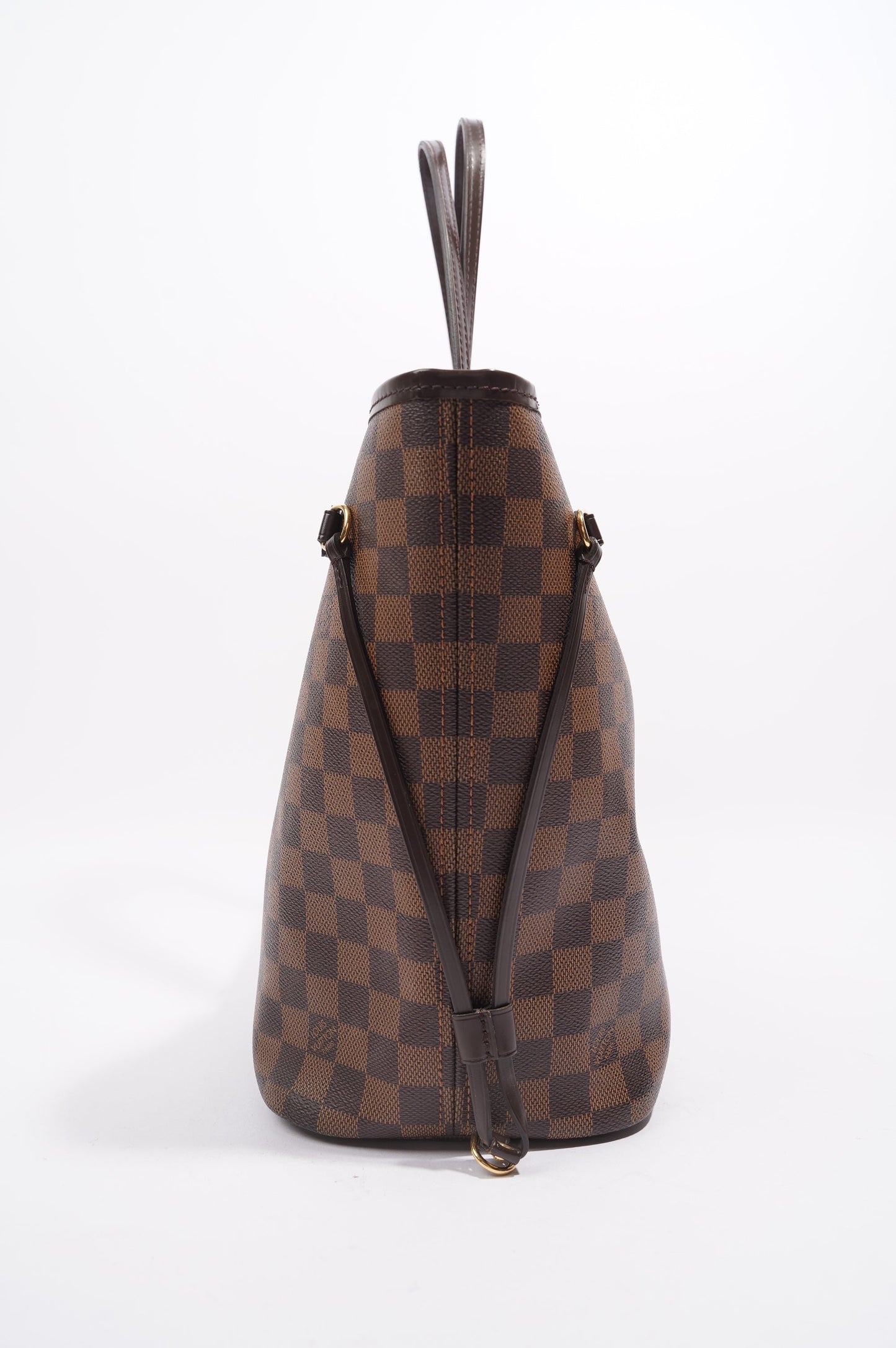 Louis Vuitton Womens Neverfull Bag Damier Ebene Canvas MM