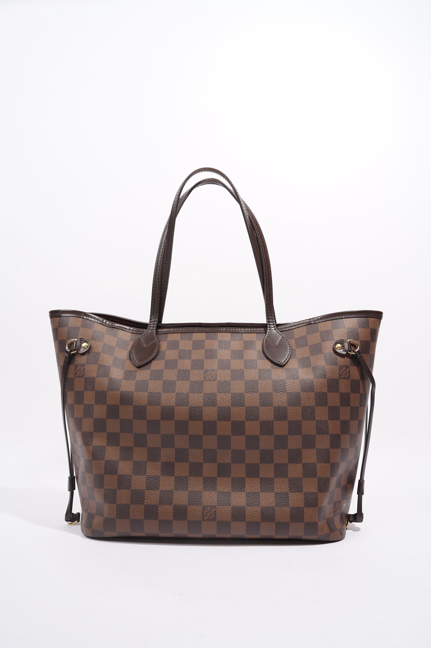 Louis Vuitton Womens Neverfull Bag Damier Ebene Canvas MM