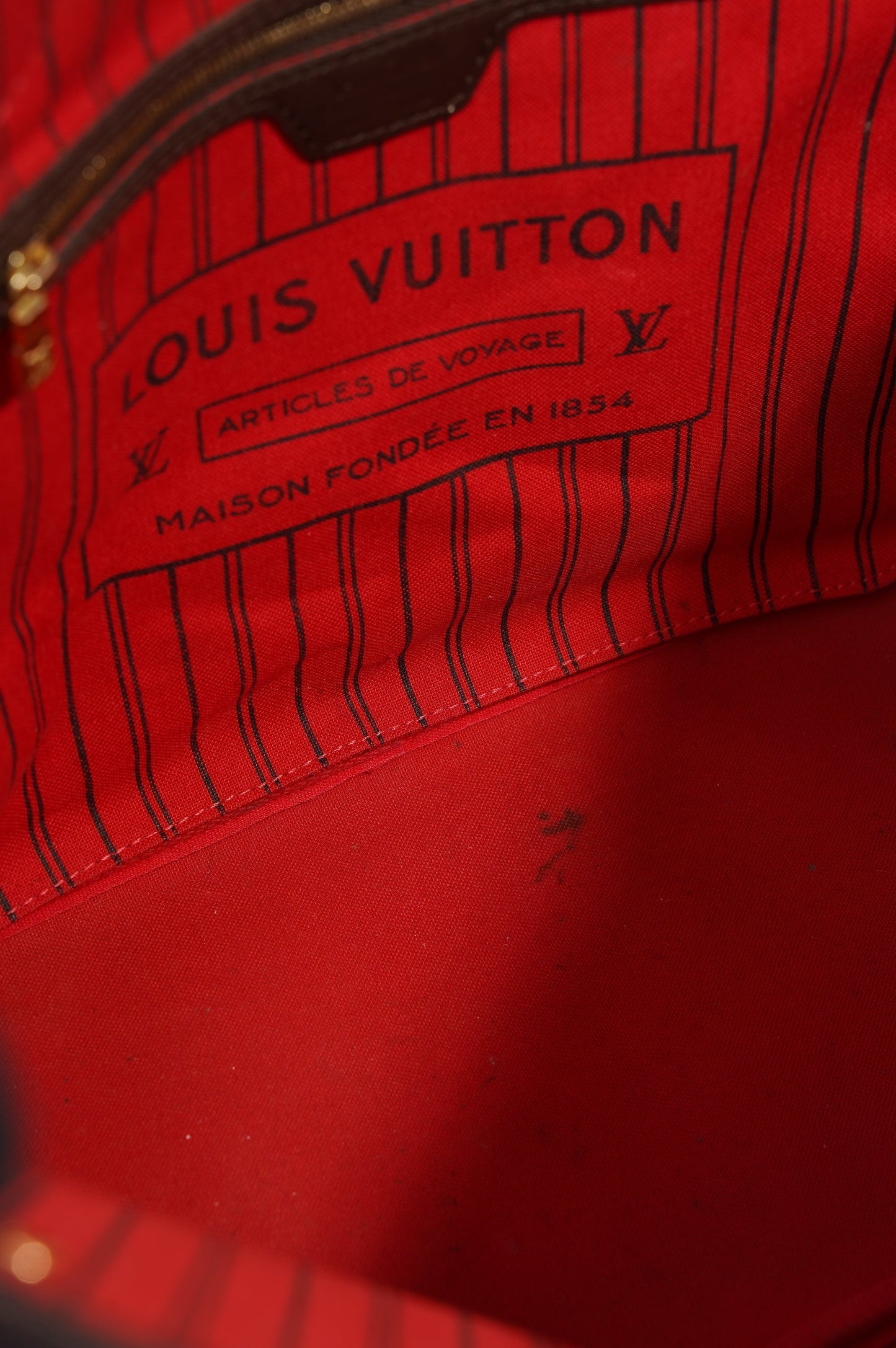 Louis Vuitton Womens Neverfull Bag Damier Ebene Canvas MM