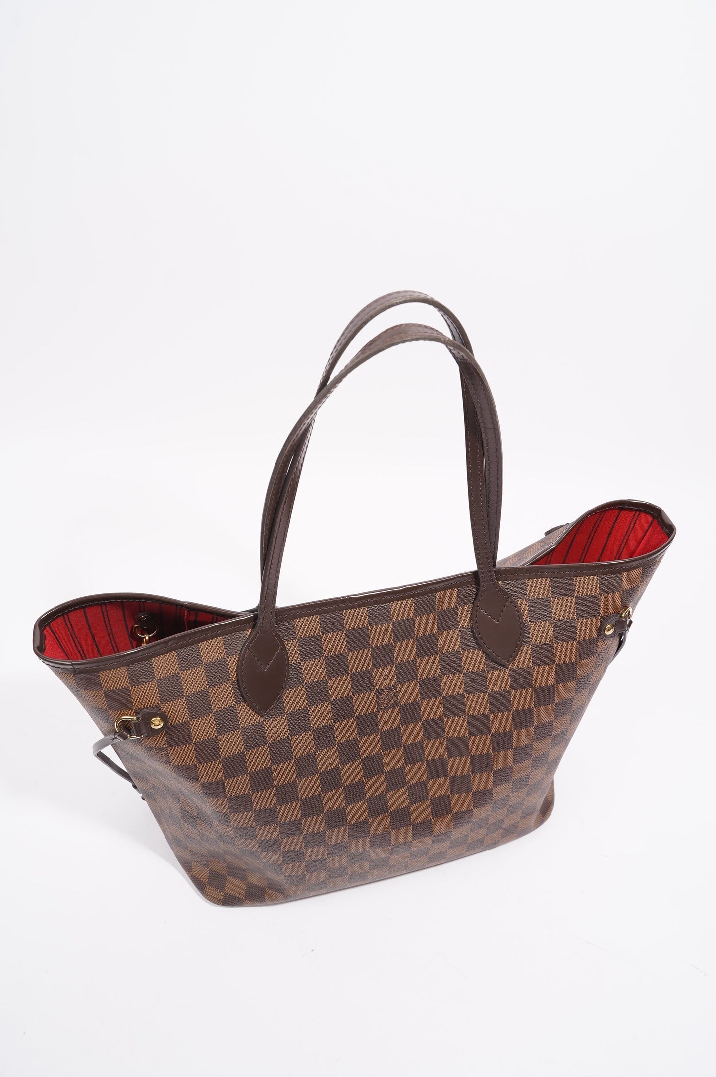 Louis Vuitton Womens Neverfull Bag Damier Ebene Canvas MM